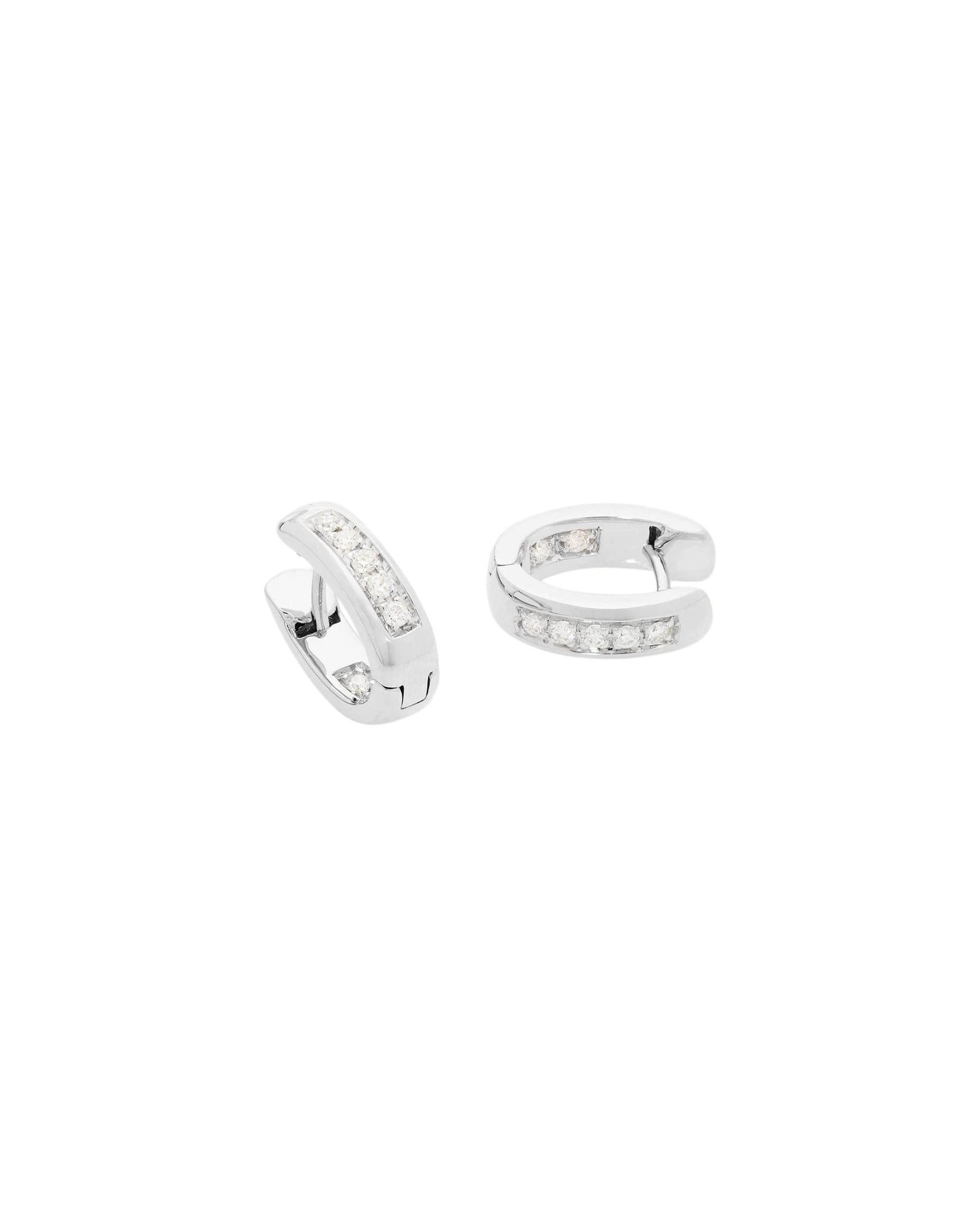 Orecchini cerchietto leopizzo in oro bianco con diamanti-1