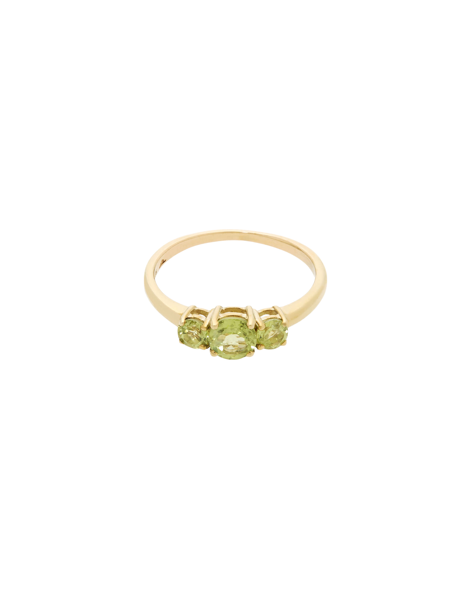 Anello trilogy in oro giallo con peridoti-1