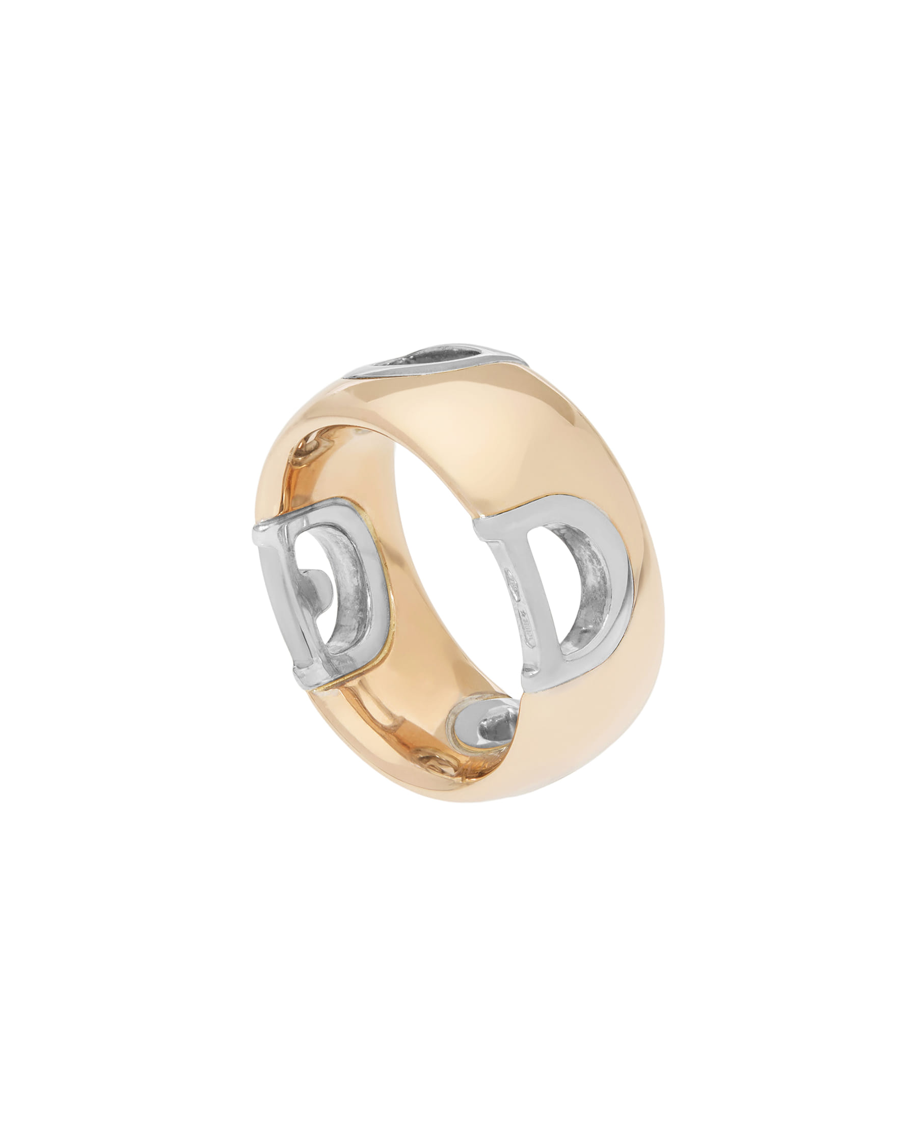 Anello d.icon damiani in oro rosa e bianco e diamante-1