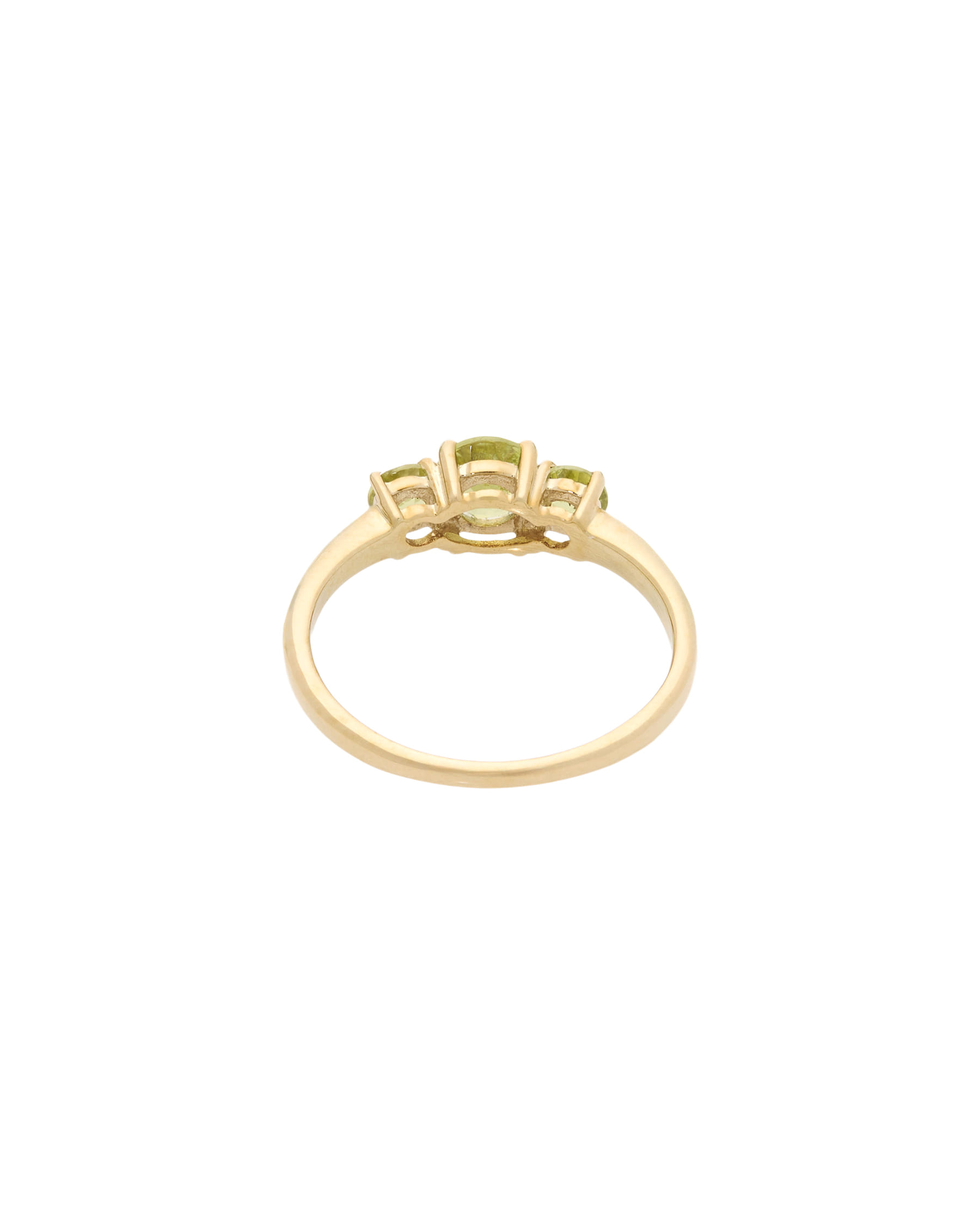 Anello trilogy in oro giallo con peridoti-3