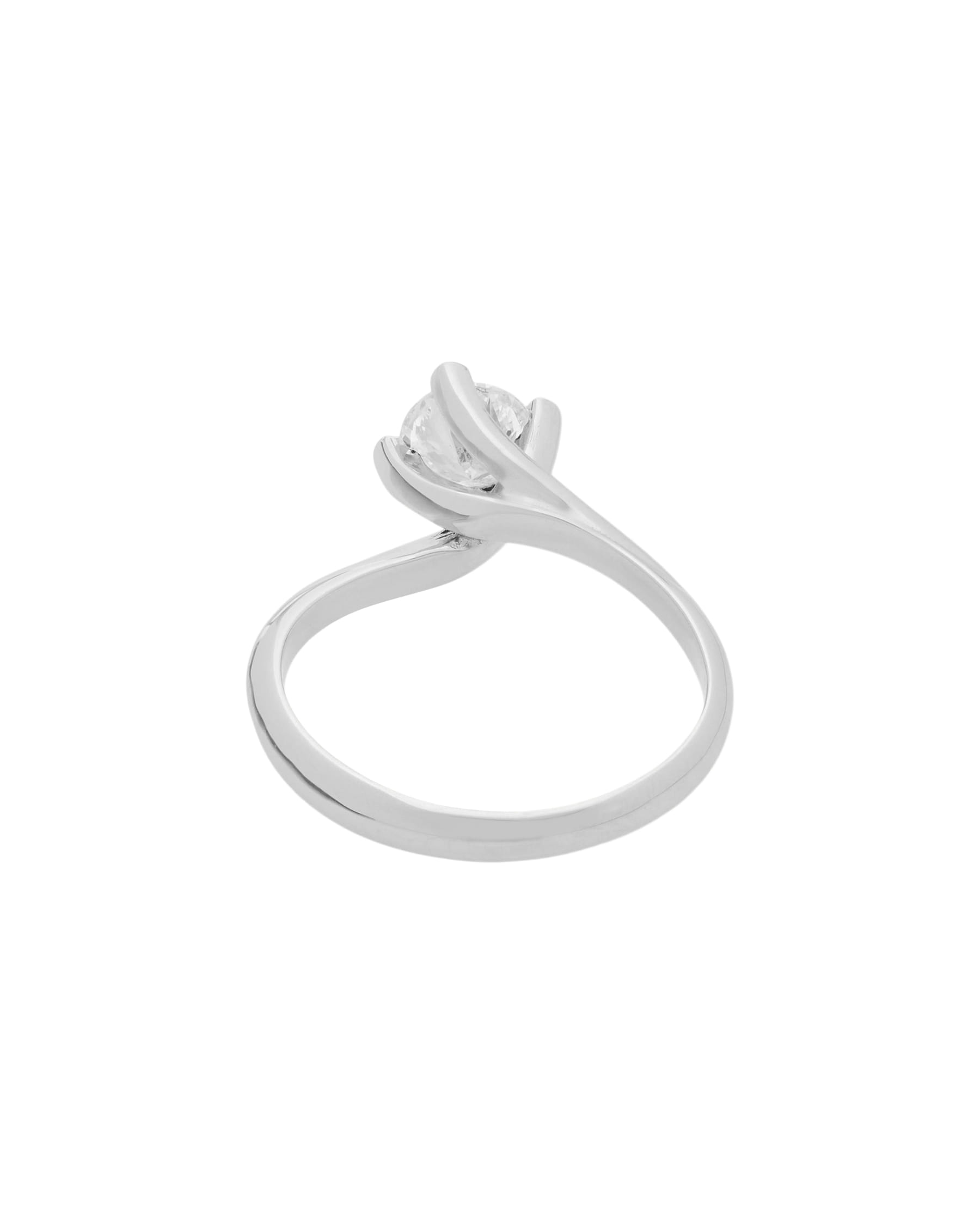 Anello solitario valentino in oro bianco con diamante 0,67 ct-3