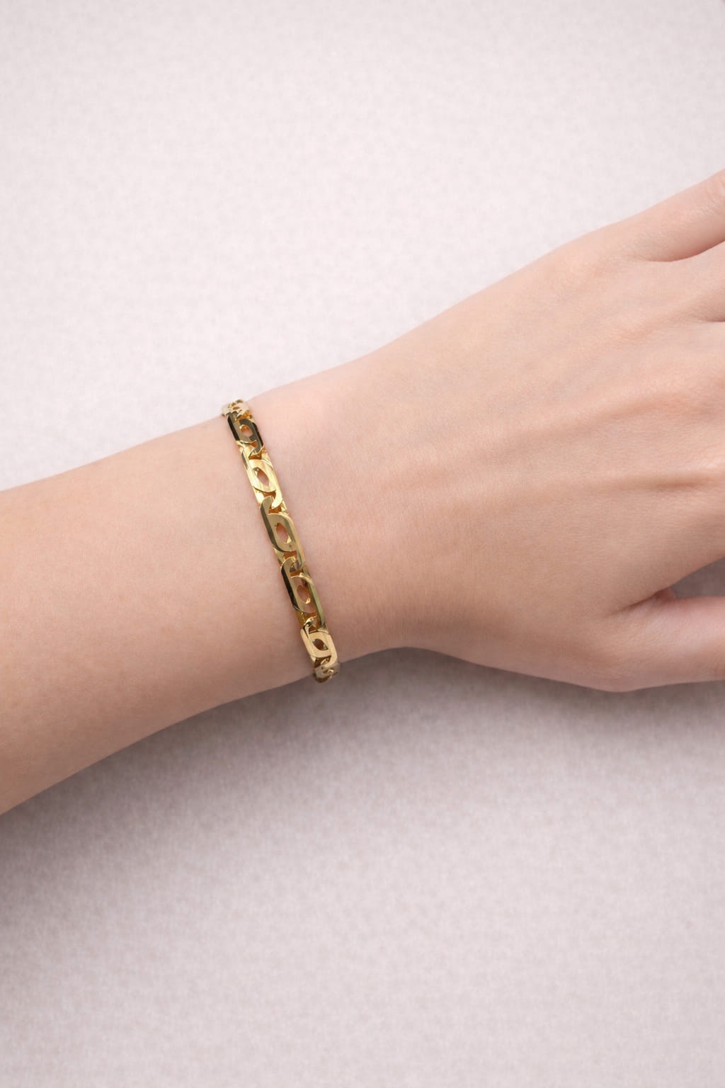 Bracciale maglia pernice in oro giallo-3
