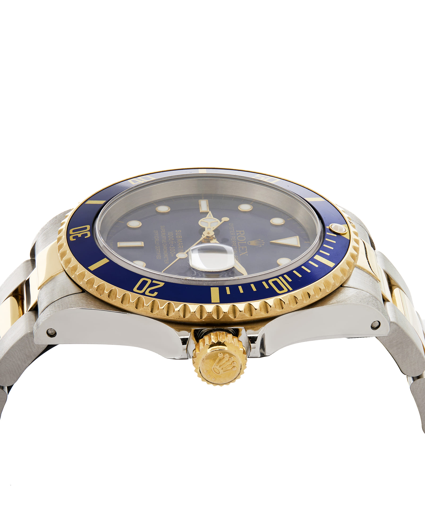 Rolex submariner date acciaio e oro 40 mm re 16613-4