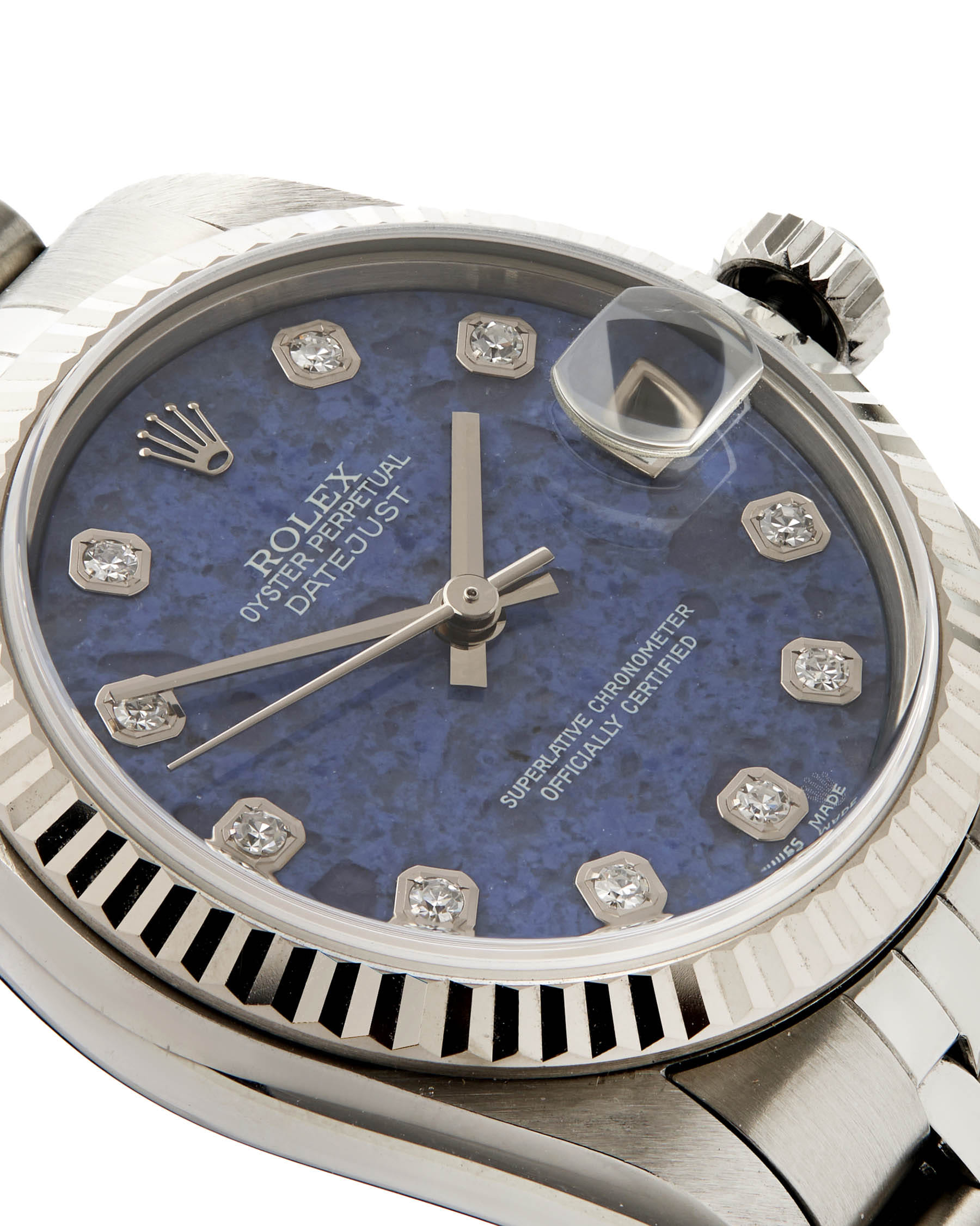 Rolex datejust 31 mm sodalite diamond dial ref 78274-2