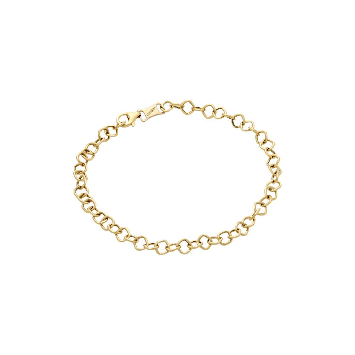 Bracciale a filo squadrato in oro giallo-1