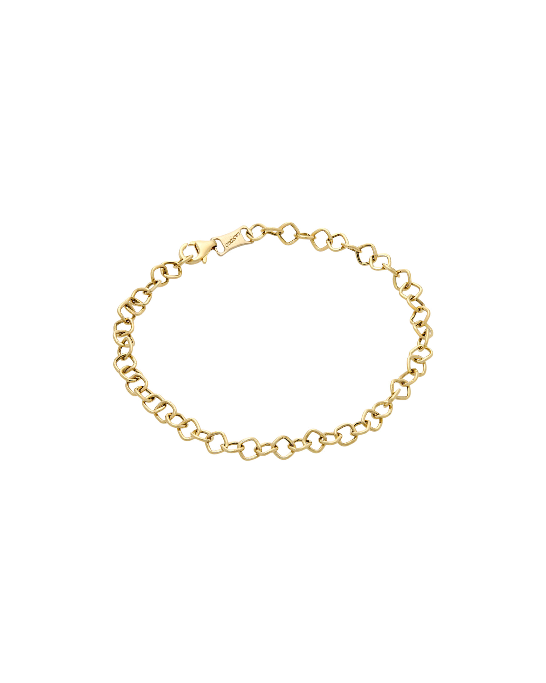 Bracciale a filo squadrato in oro giallo-1