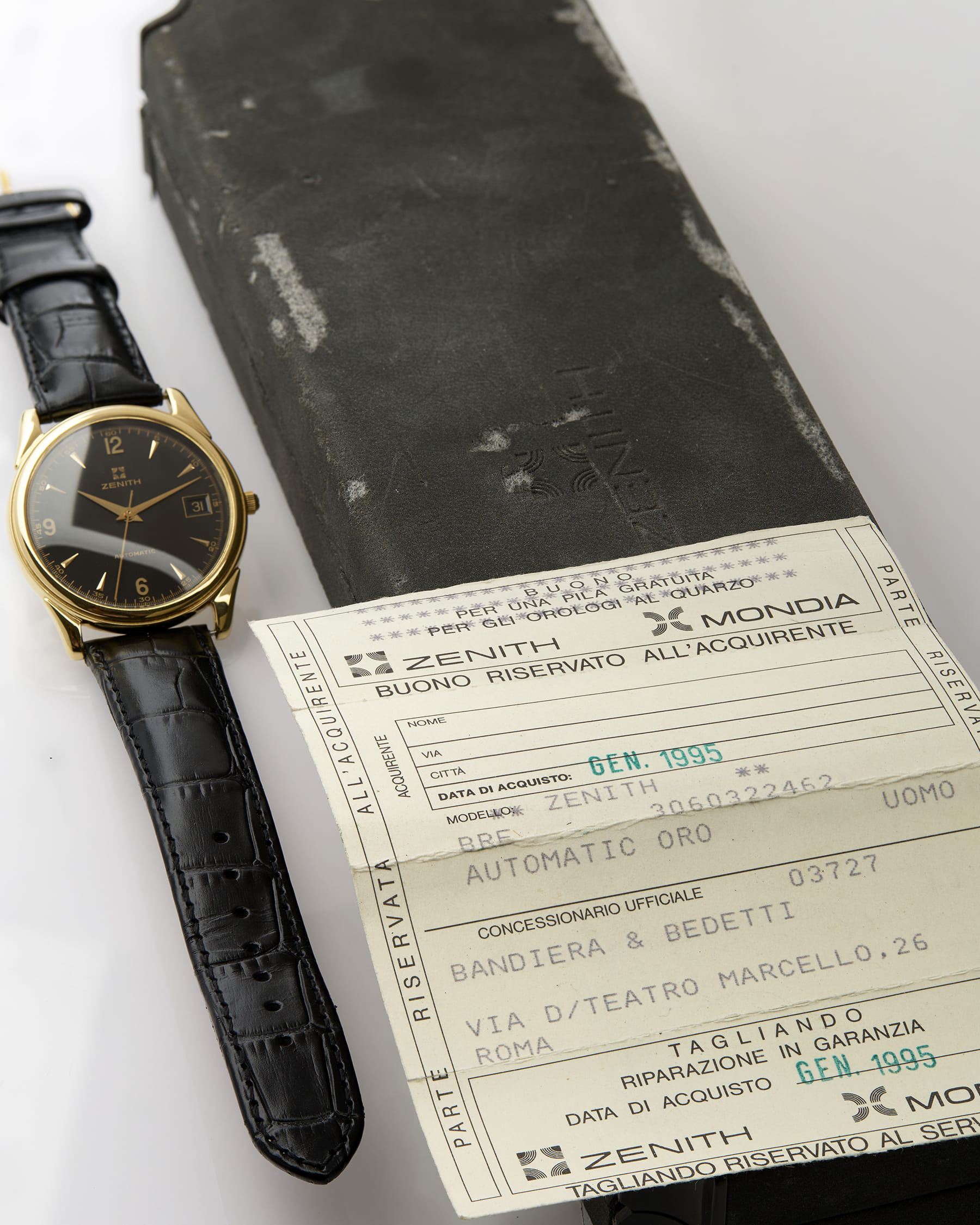 Zenith stellina date automatic oro 18 kt 35 mm-7