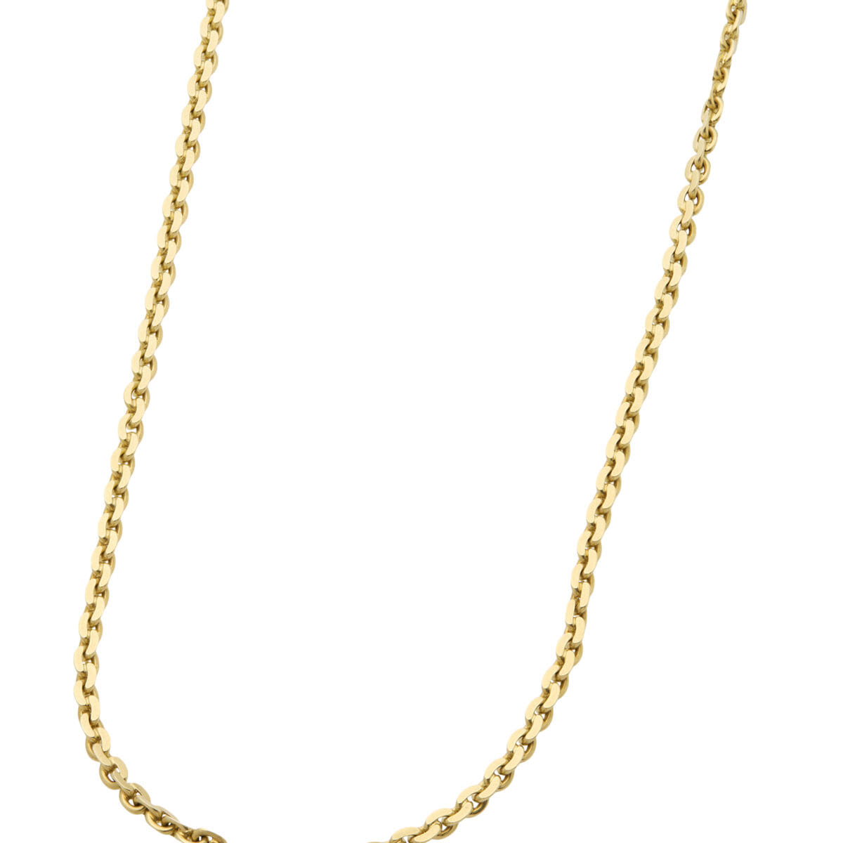 Collana maglia groumette in oro giallo satinato-1