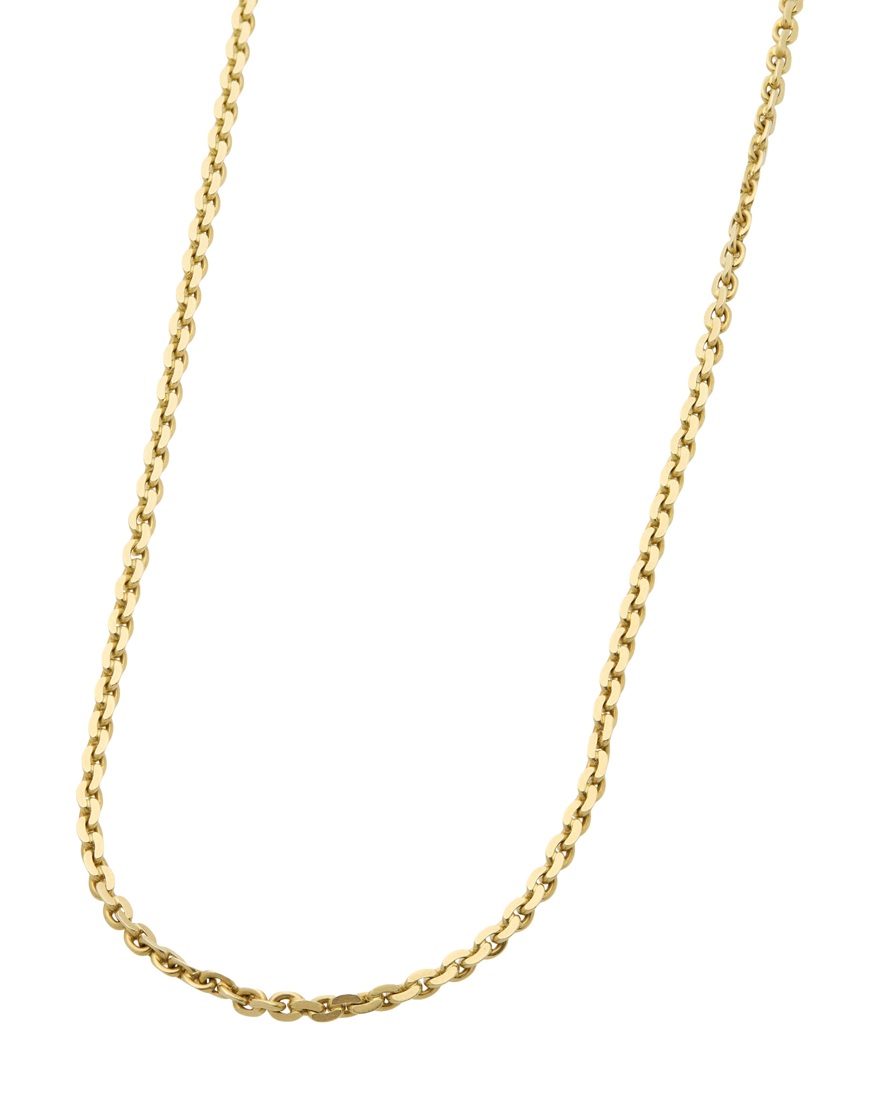 Collana maglia groumette in oro giallo satinato-1