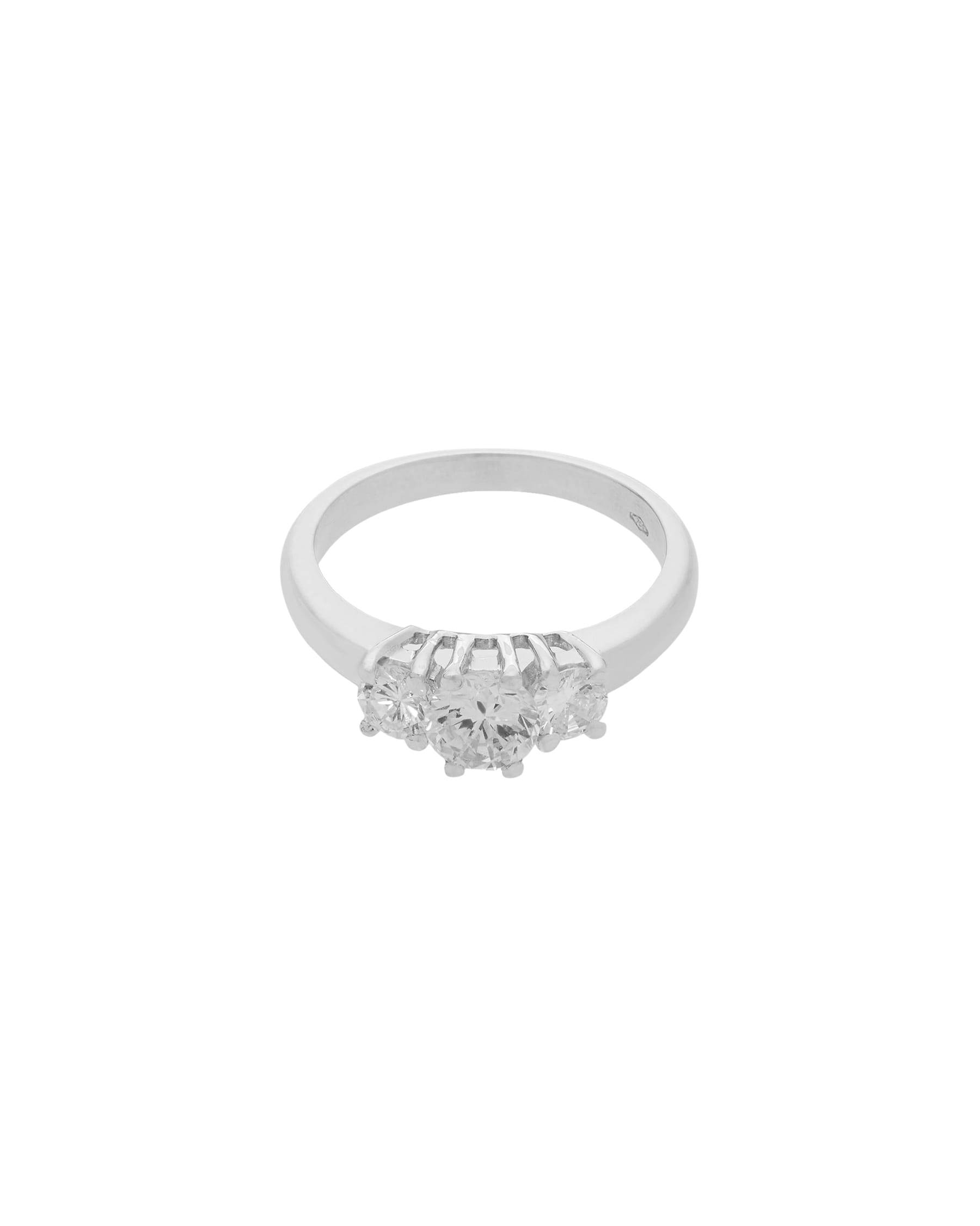 Anello trilogy in oro bianco con diamanti 1,09 ct-1