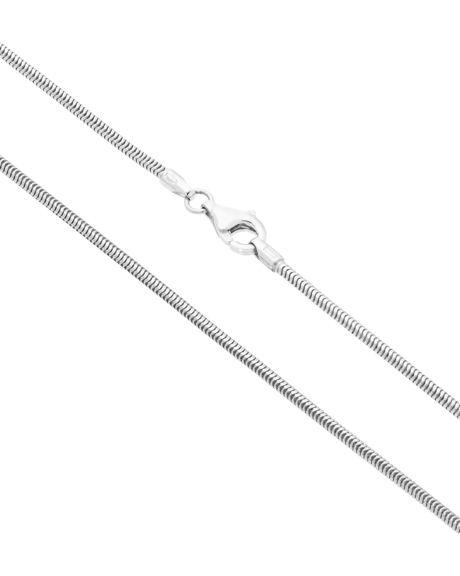Collana coda di topo in oro bianco-2