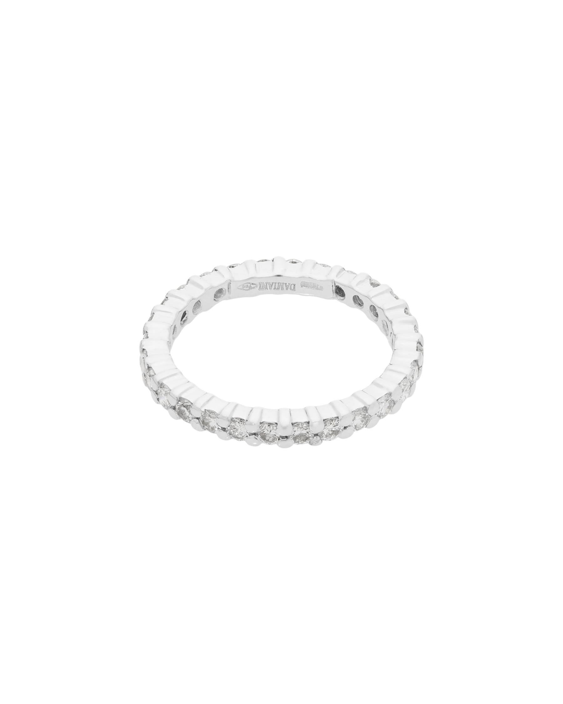 Anello eternity damiani in oro bianco e diamanti-2
