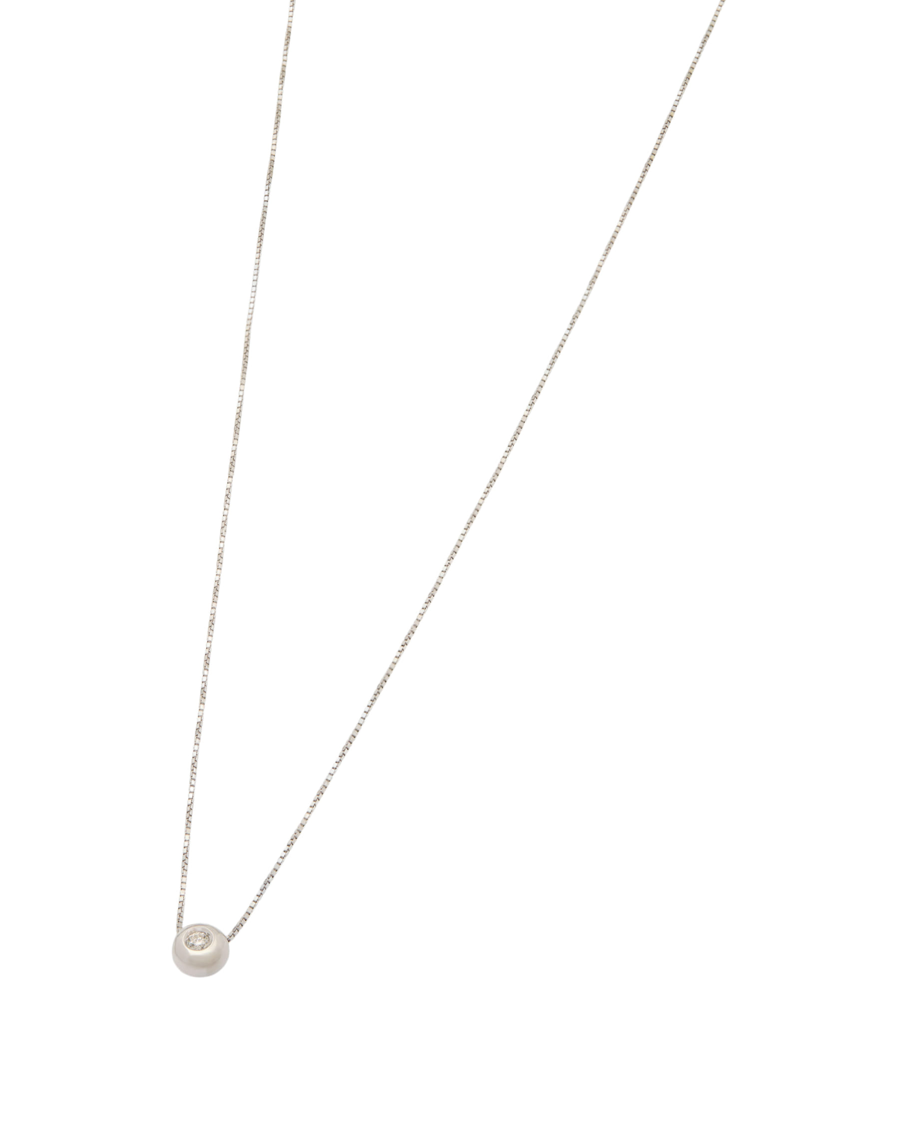 Catenina punto luce cipollino in oro bianco e diamante 0,07 ct-1