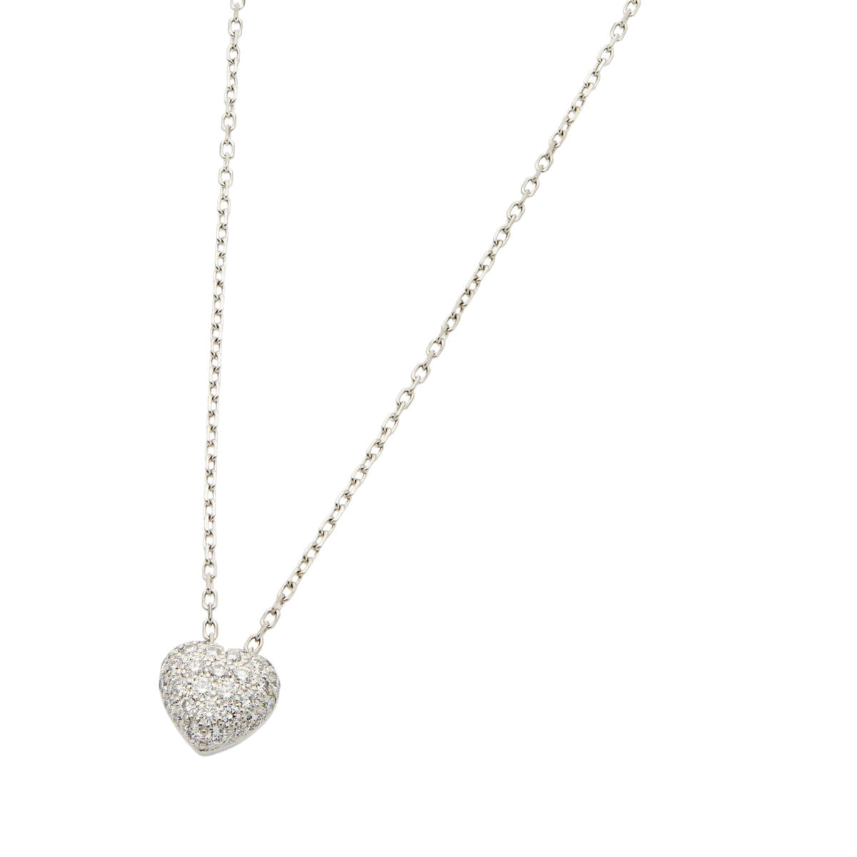 Collana cartier diamond heart in oro bianco-1
