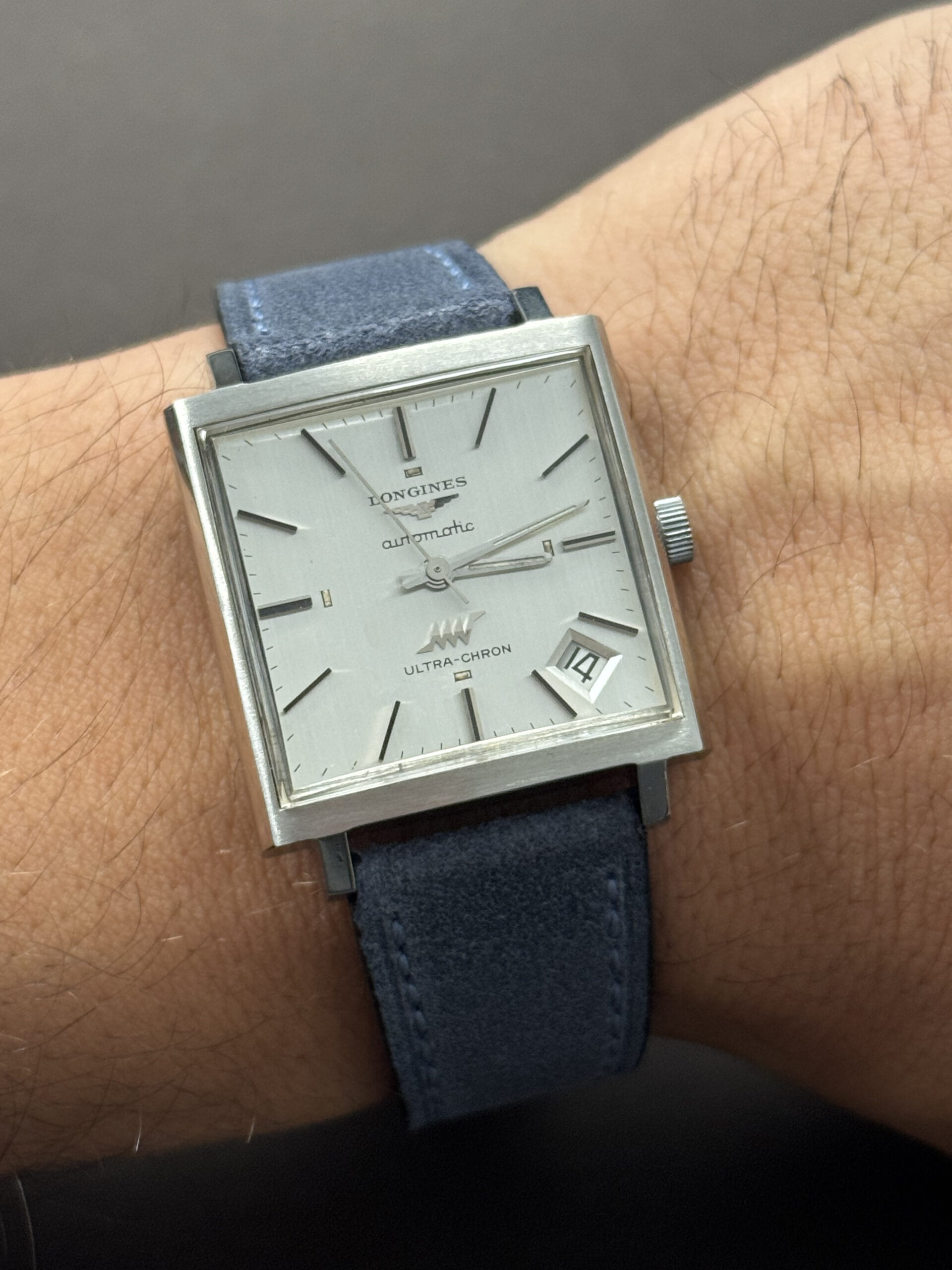 Longines ultra chron square vintage automatic 30 mm ref. 7829-6-9