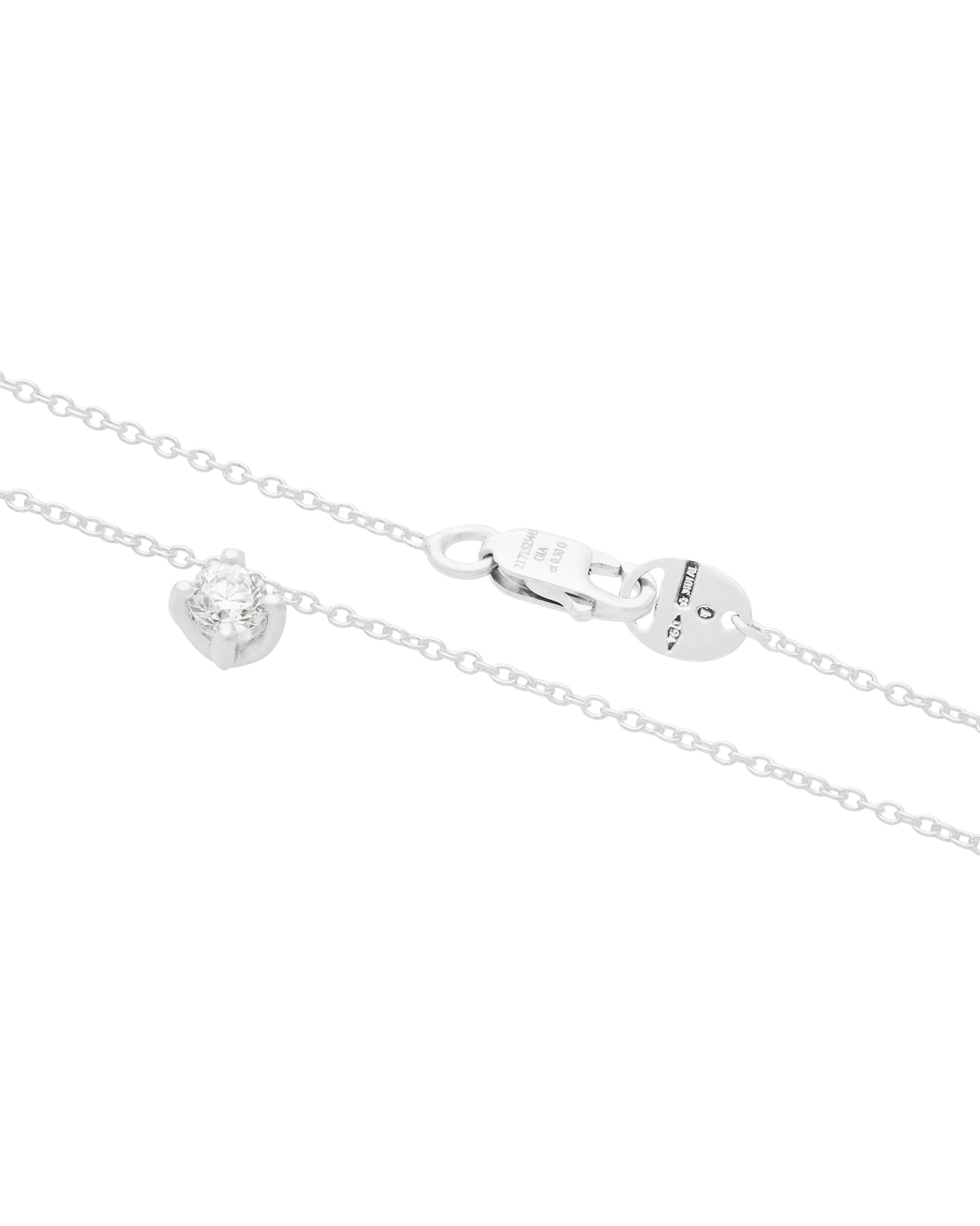 Catenina punto luce salvini in oro bianco e diamante-2
