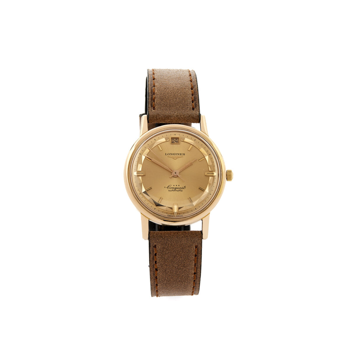 Longines conquest automatic rose gold 18kt ref 9025-1