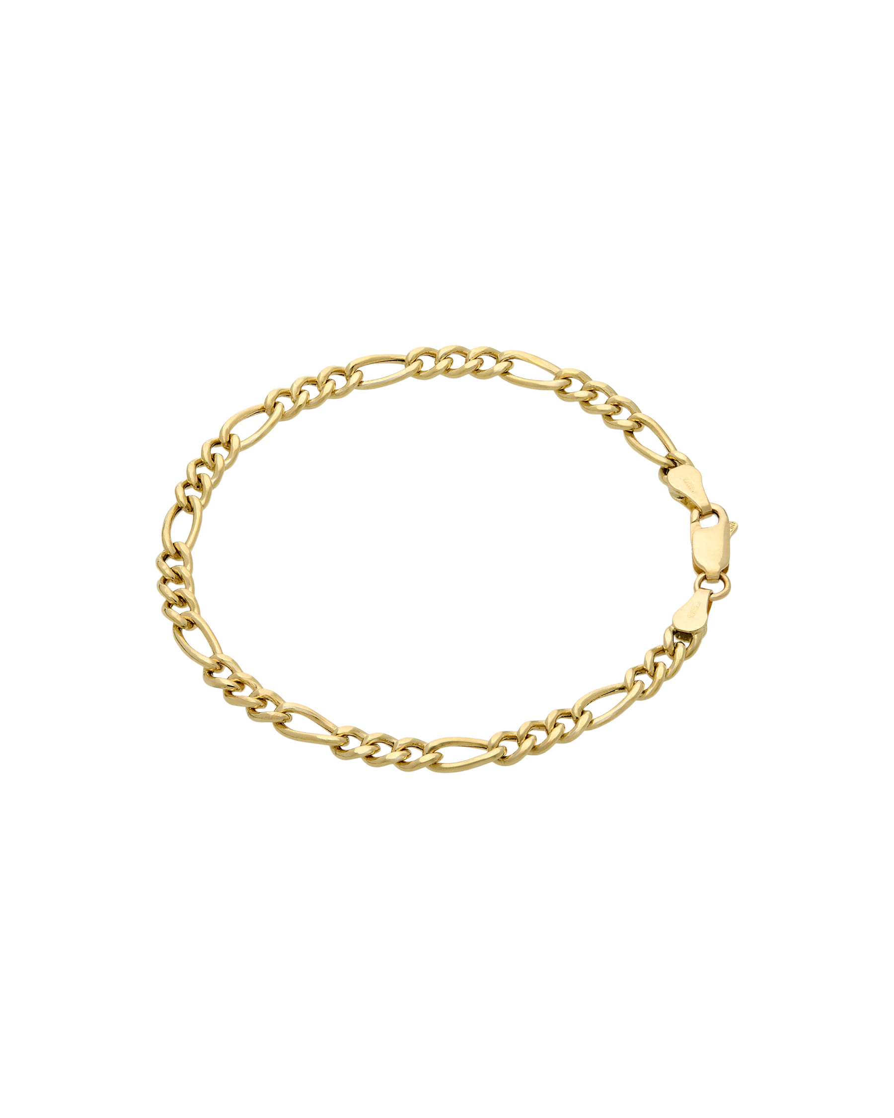 Bracciale maglia figaro 3+1 in oro giallo 18 kt-1