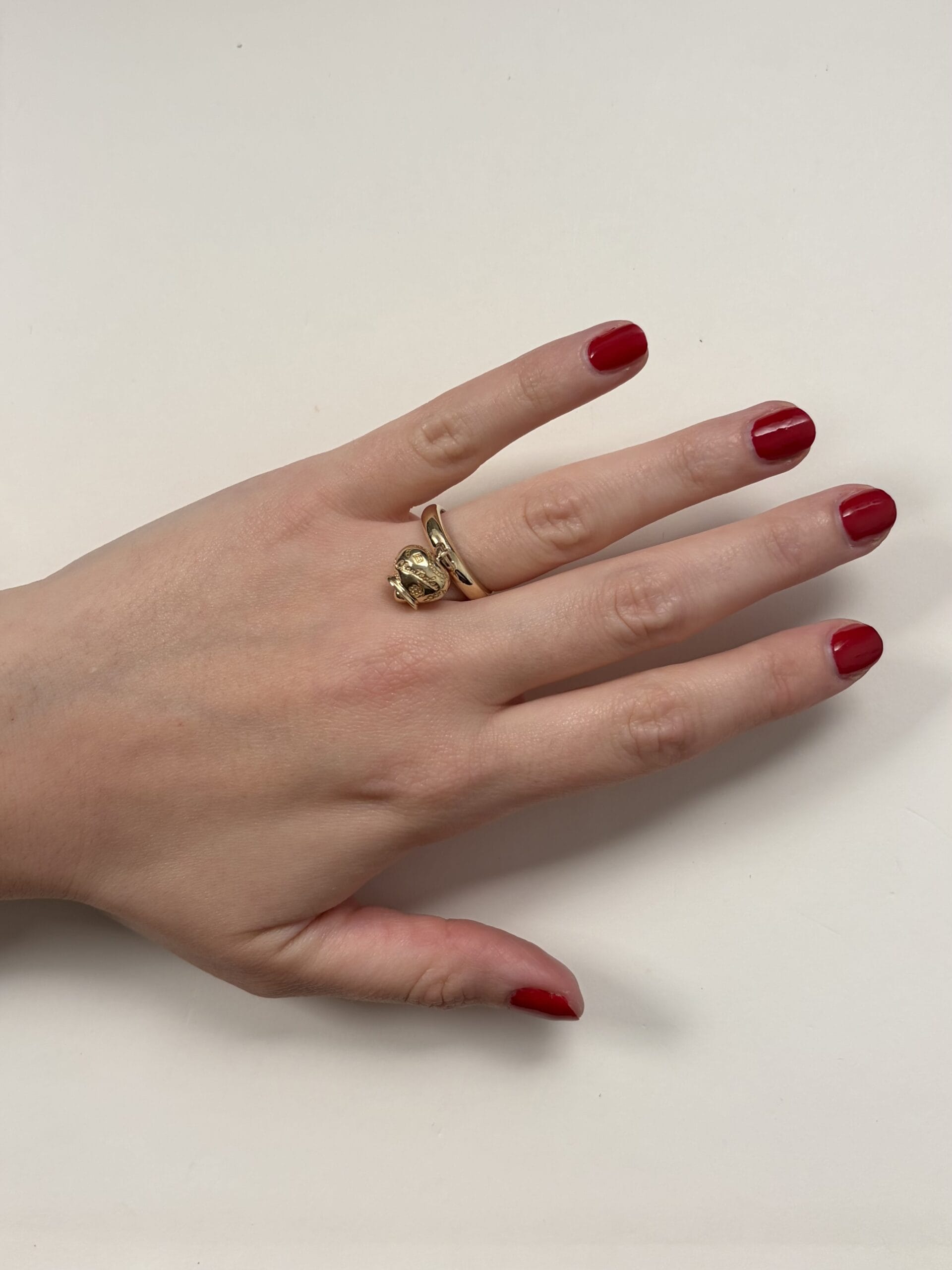 Anello campanella chantecler in oro giallo-4