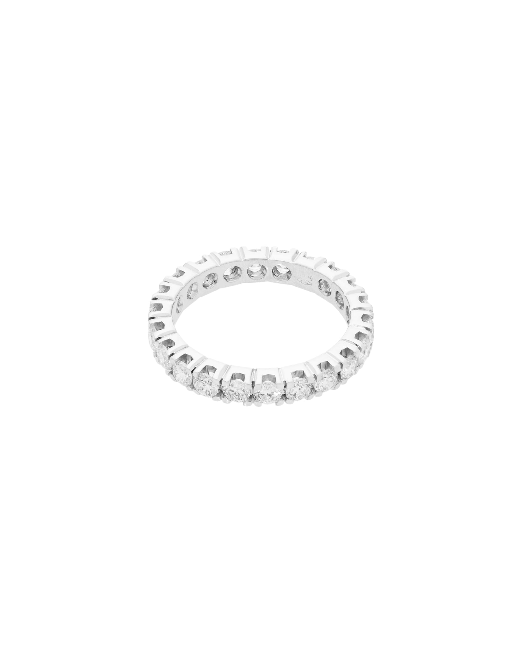 Anello eternity in oro bianco con diamanti 1,43 ct-2