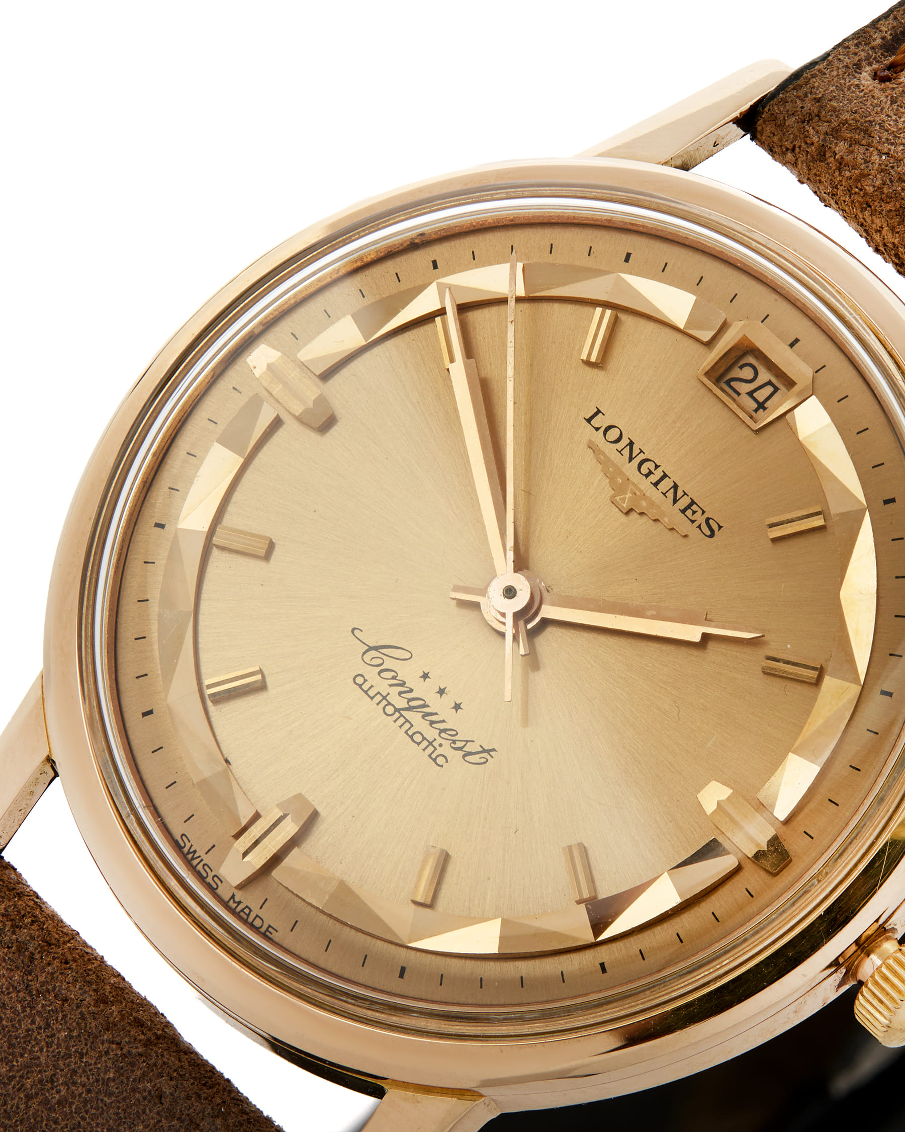 Longines conquest automatic rose gold 18kt ref 9025-2