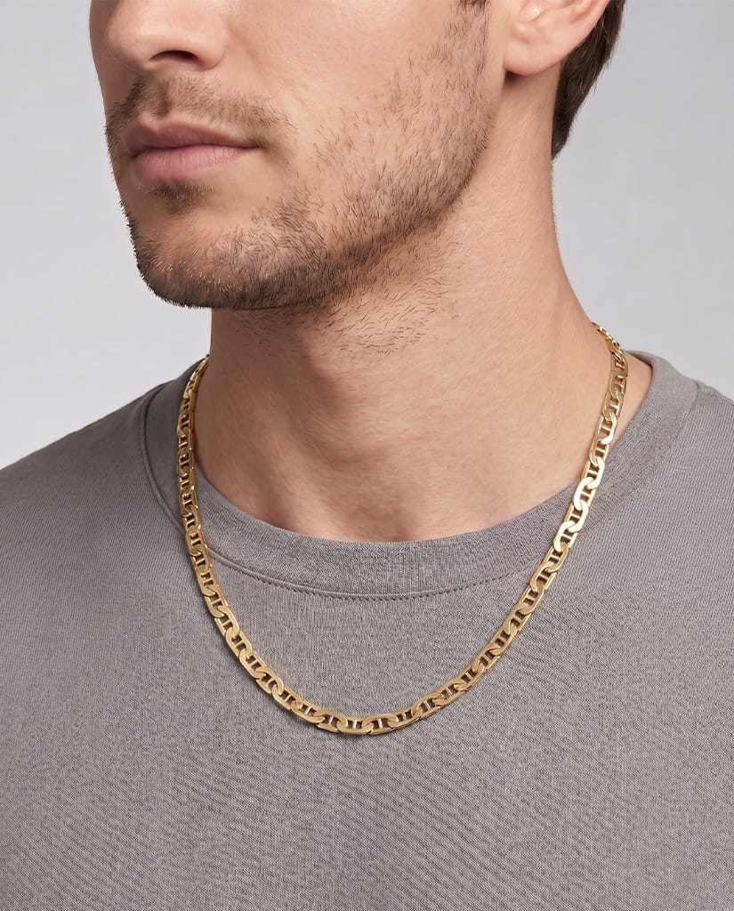 Collana maglia marina in oro giallo 18 kt-3