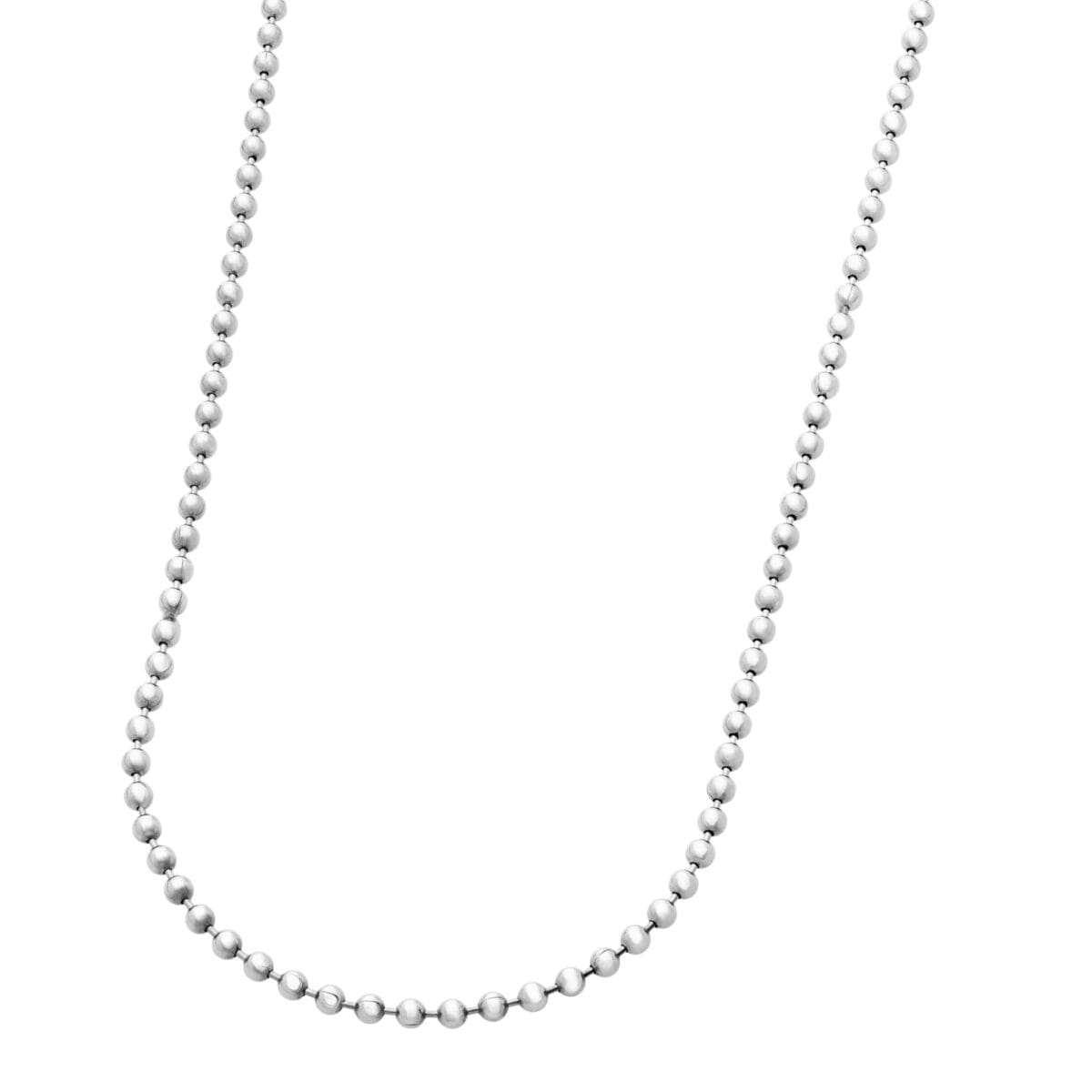 Collana a palline in oro bianco-1