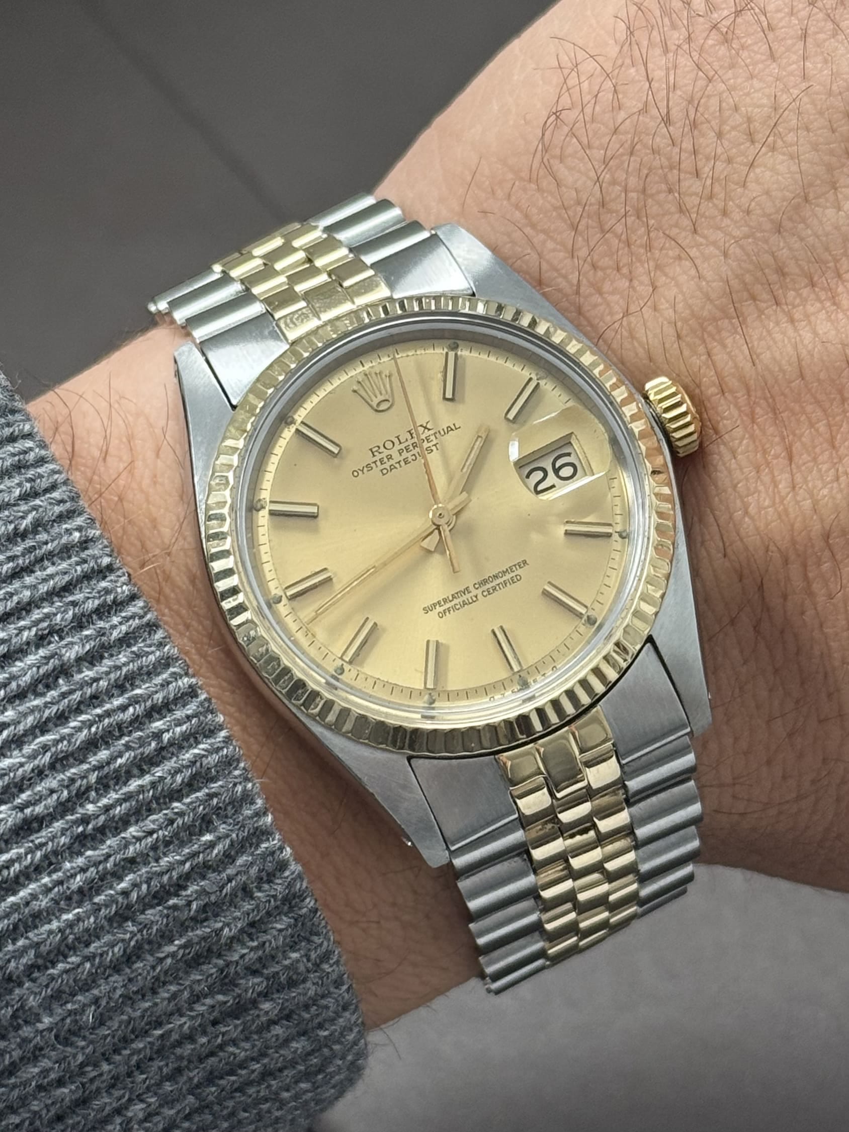 Rolex datejust steel-gold 36 mm ref 1601-9