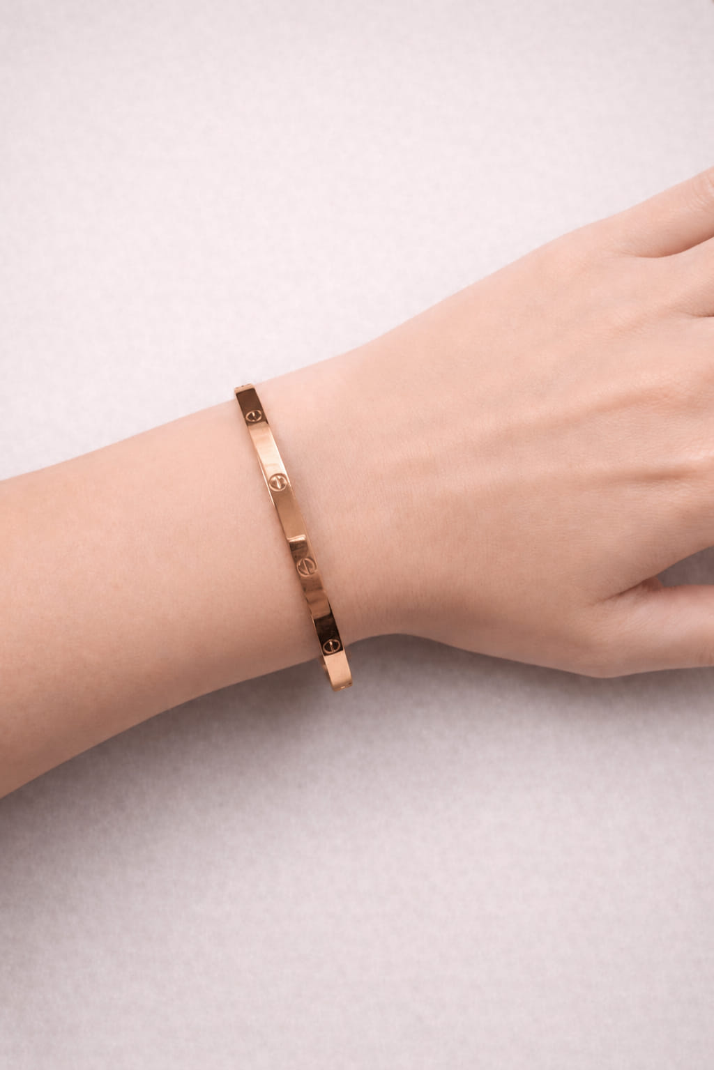 Bracciale cartier love in oro rosa modello piccolo-4