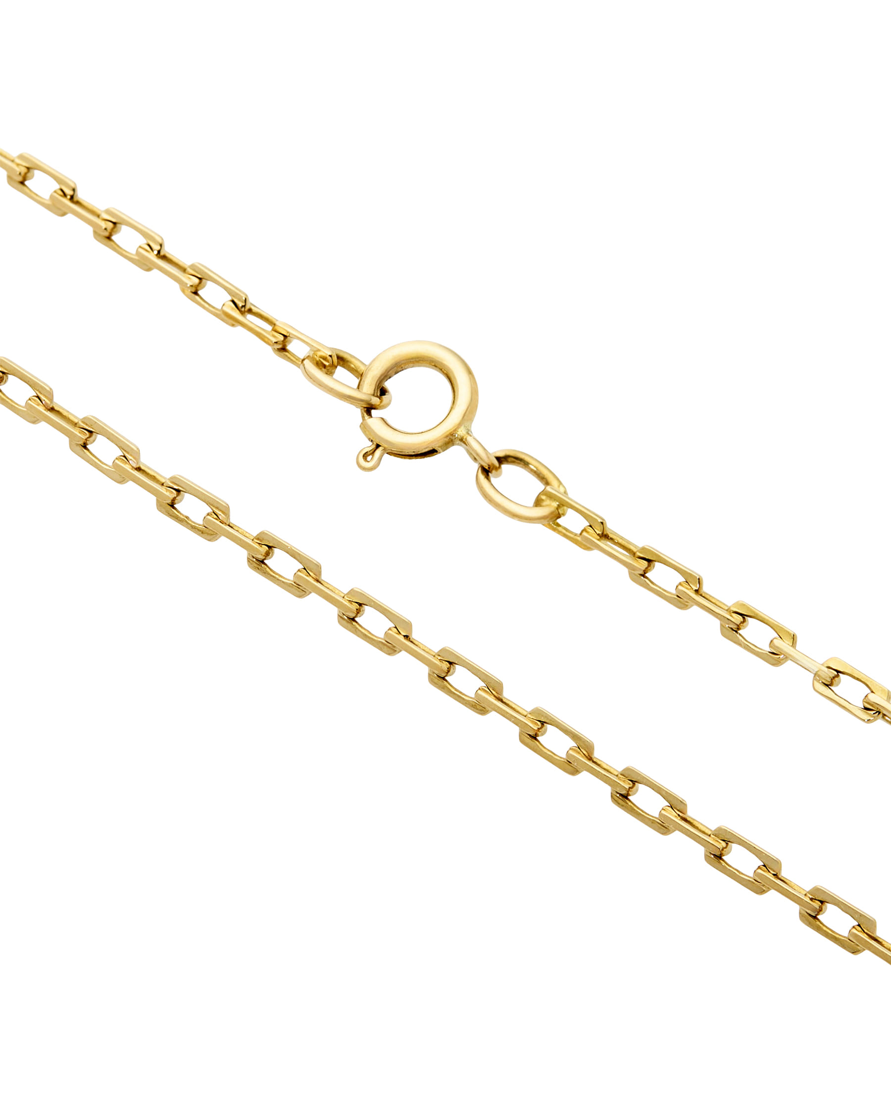 Collana maglia a catena rettangolare in oro giallo 18 kt-2