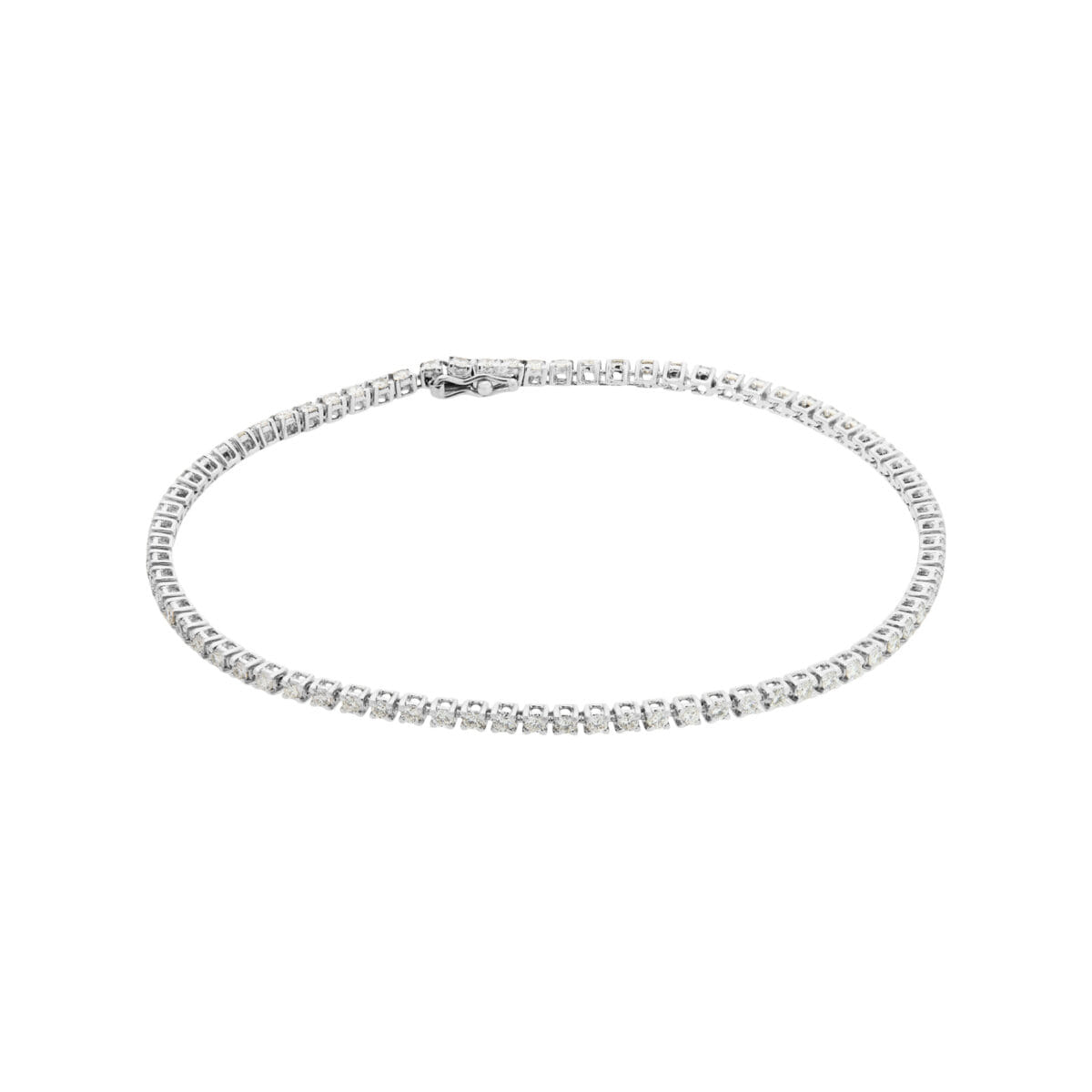 Bracciale tennis damiani in oro bianco con diamanti-1