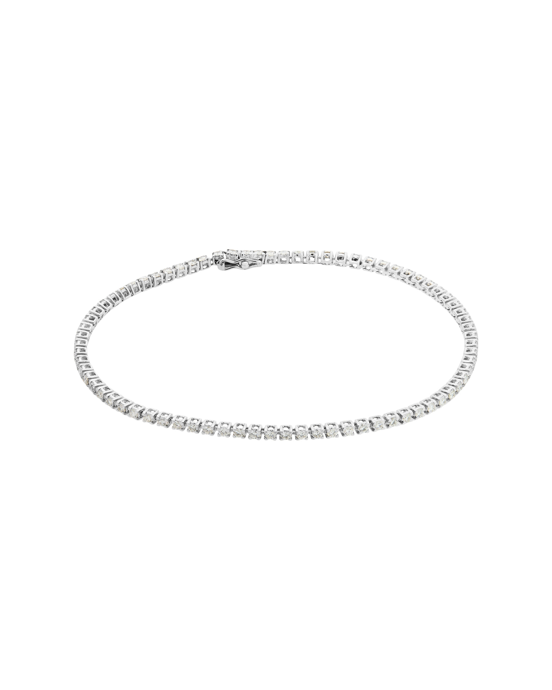 Bracciale tennis damiani in oro bianco con diamanti-1