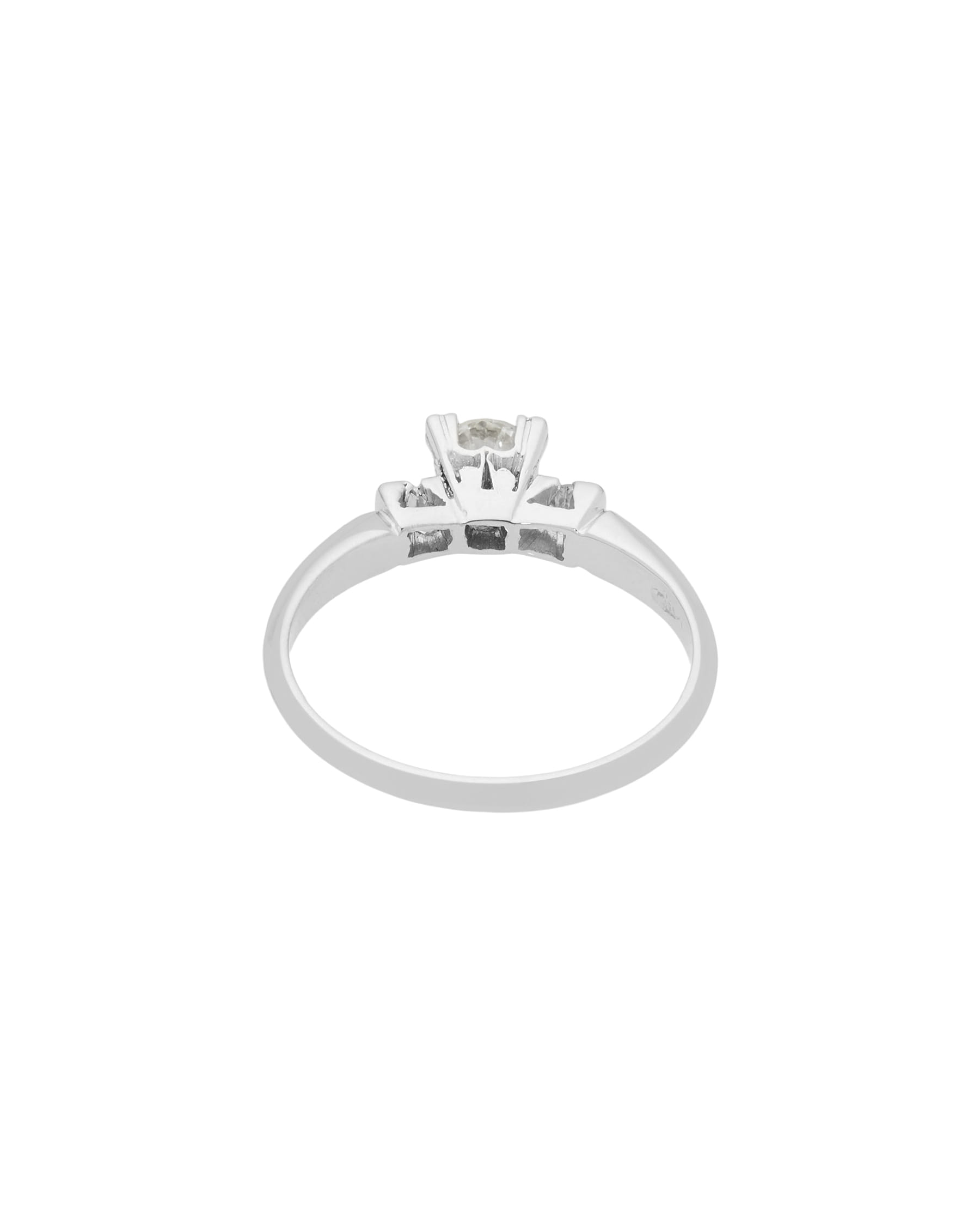 Anello trilogy in platino con diamanti 0,37 ct-3