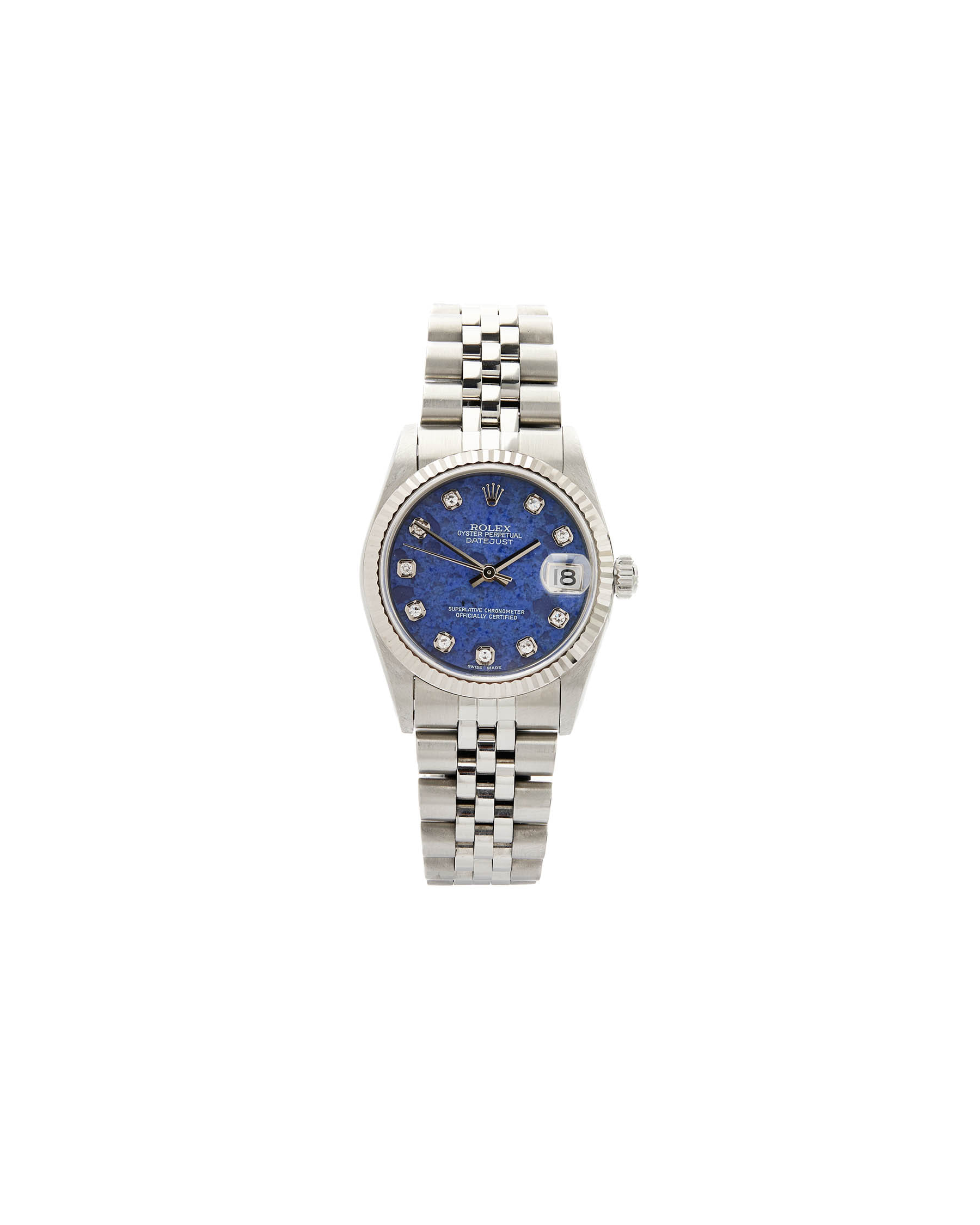 Rolex datejust 31 mm sodalite diamond dial ref 78274-1