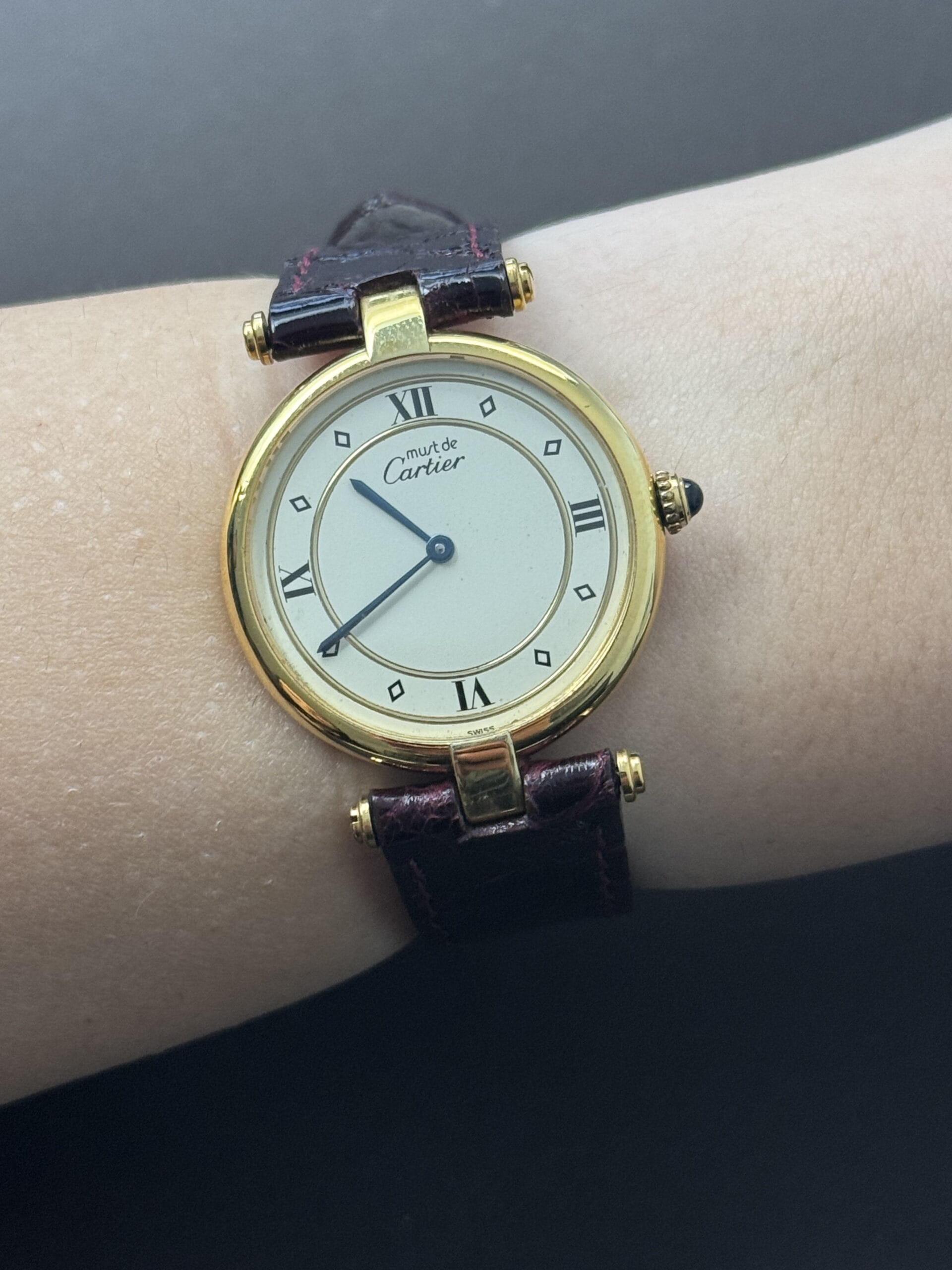 Cartier vendome vermeil must de cartier 30 mm ref 590003-9