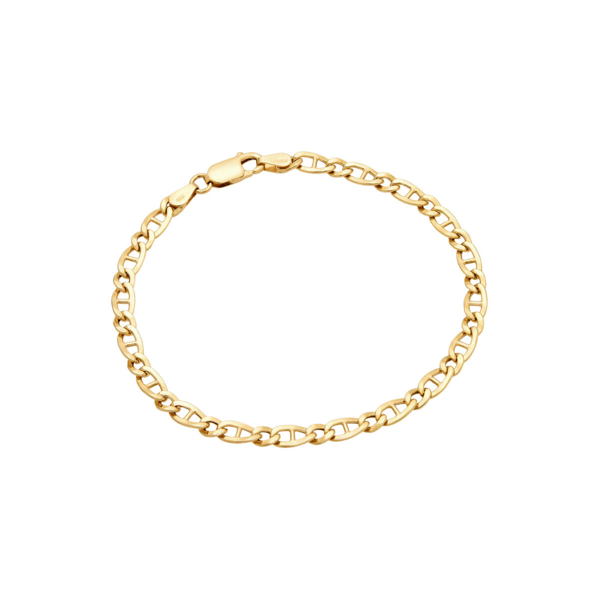 Bracciale maglia marina 1 + 1 in oro giallo-1