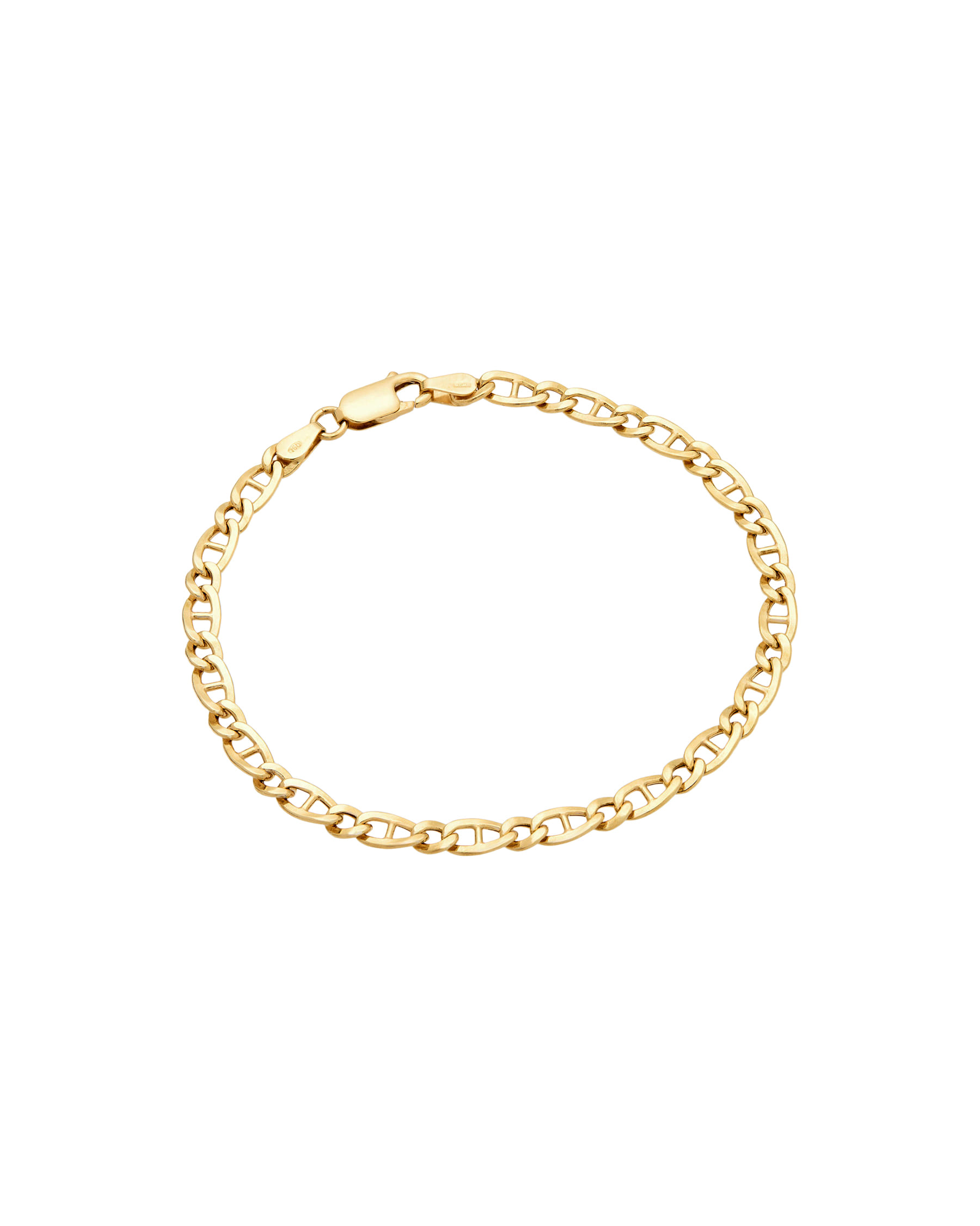 Bracciale maglia marina 1 + 1 in oro giallo-1