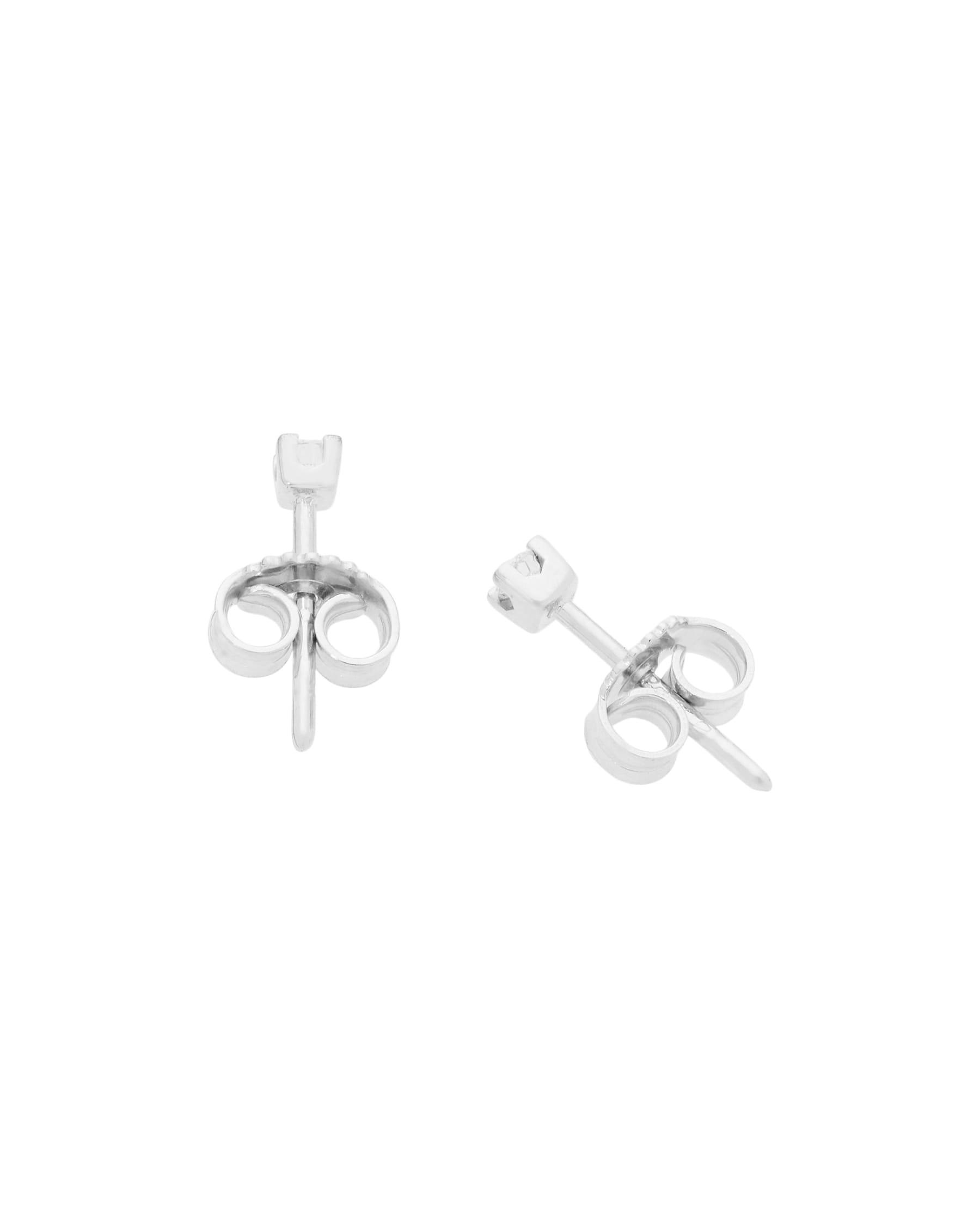 Orecchini punto luce in oro bianco e diamanti 0,10ct-2