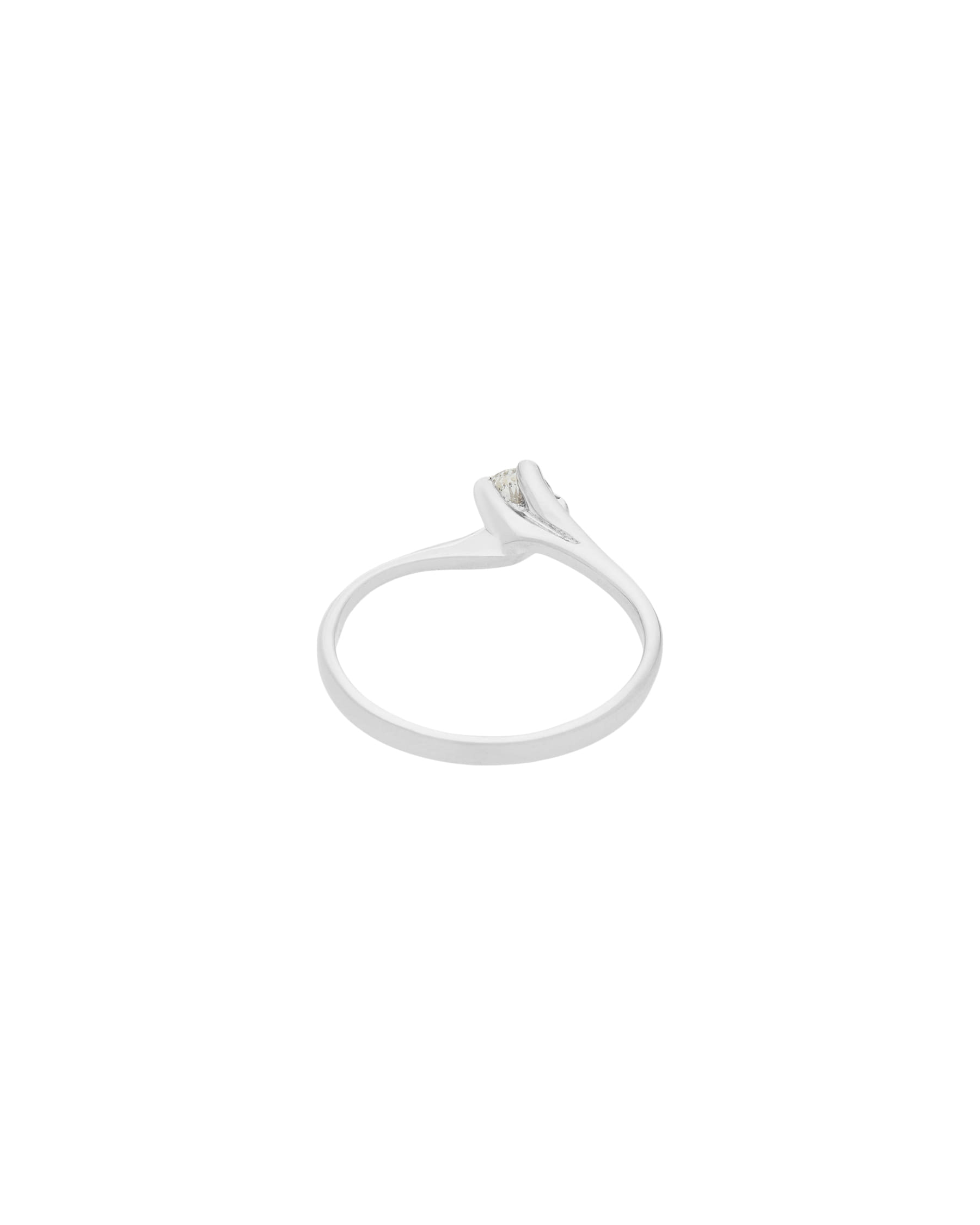 Anello solitario valentino in oro bianco con diamante 0,17 ct-3