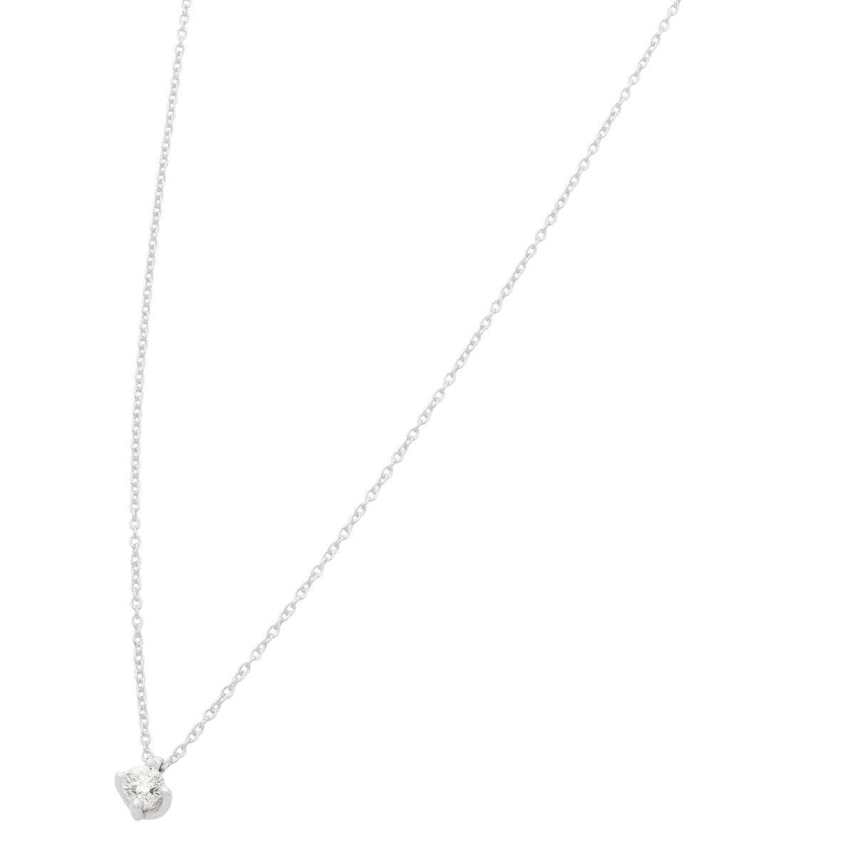 Catenina punto luce salvini in oro bianco e diamante-1