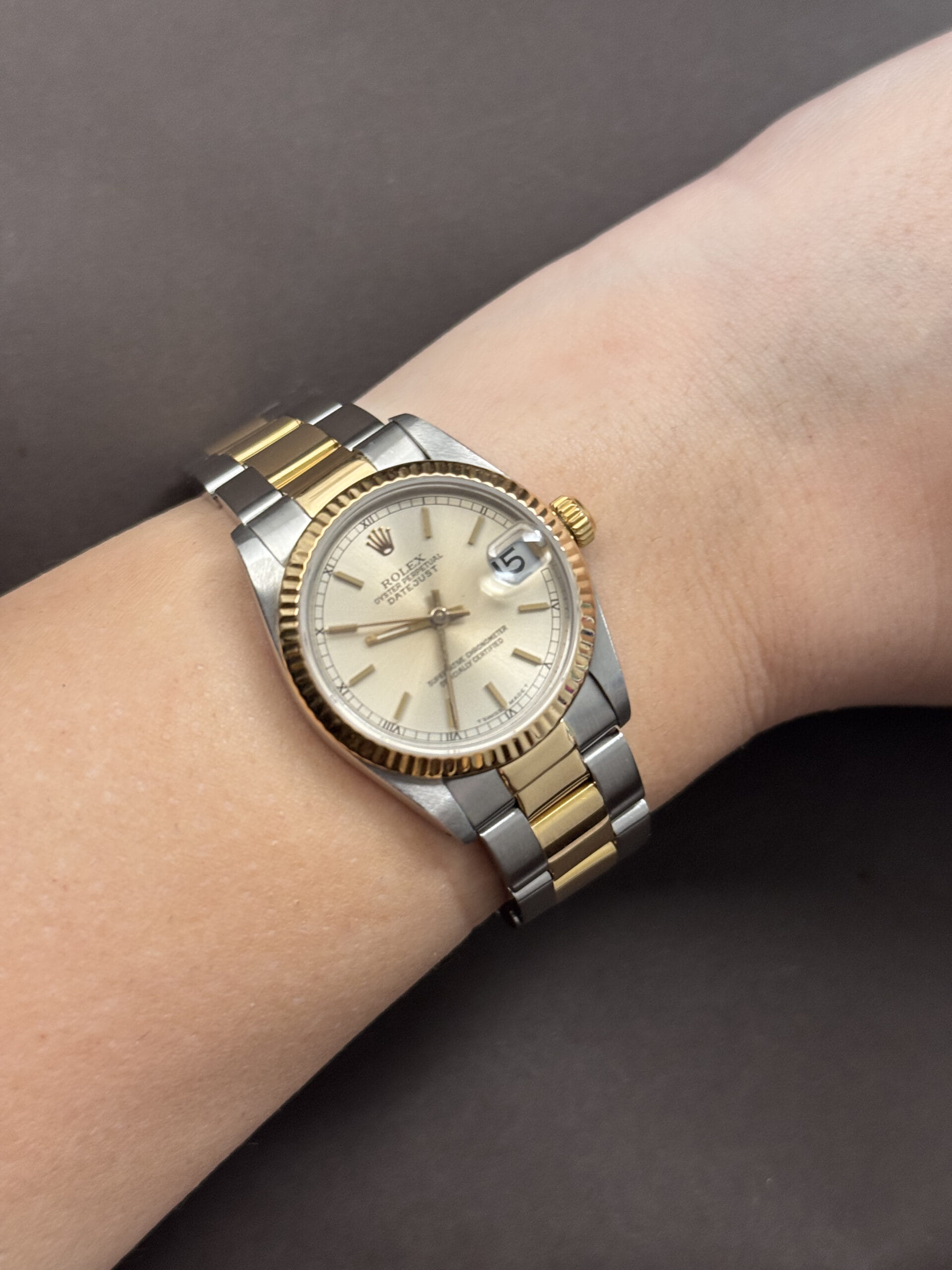 Rolex datejust 31mm medio steel gold ref 68273-9