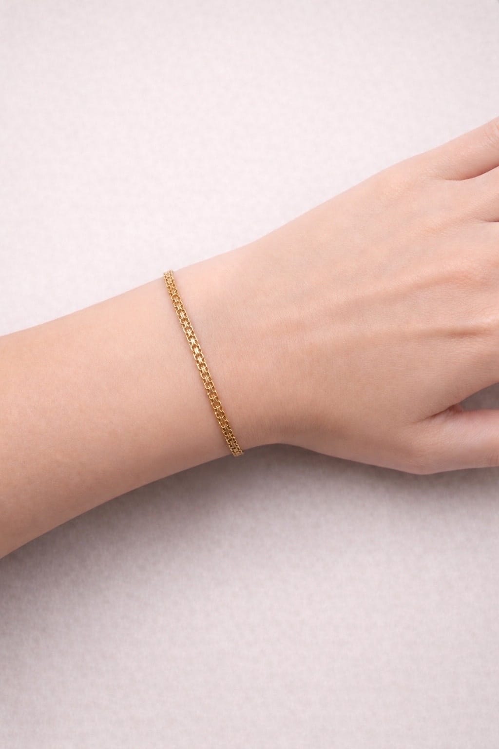Bracciale maglia grumettina a due file-3