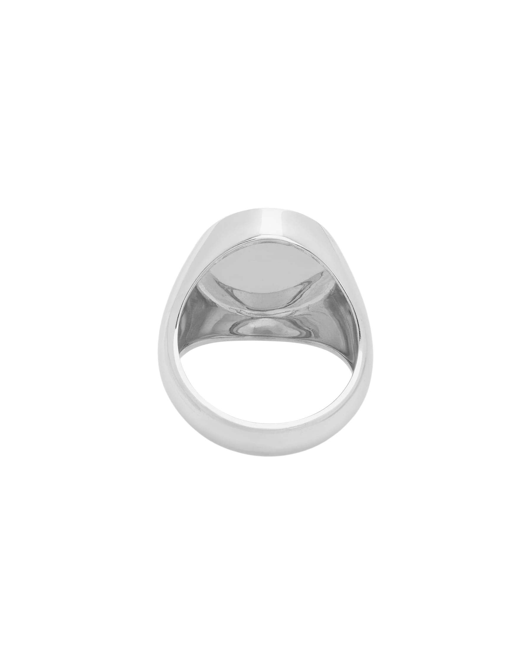 Anello sigillo in oro bianco e diamanti con lettera a-3