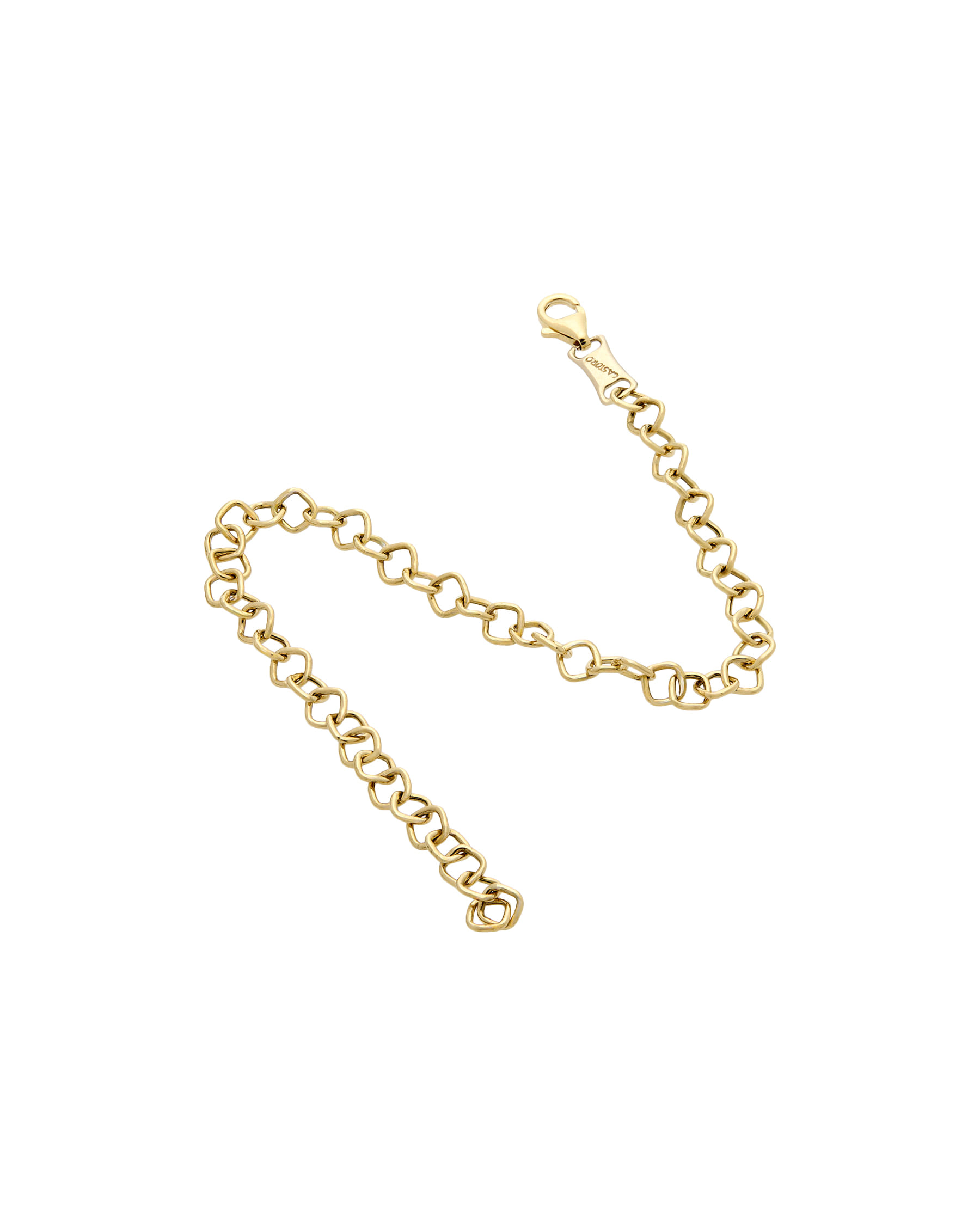 Bracciale a filo squadrato in oro giallo-2