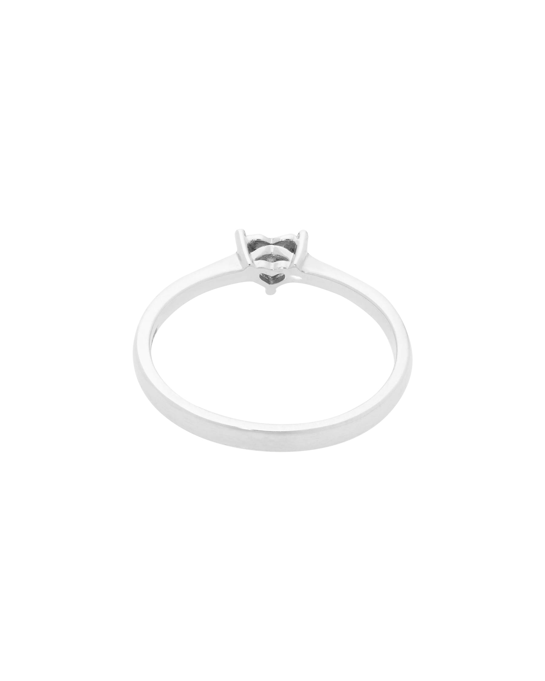 Anello solitario stroili castone a cuore in oro bianco con diamante 0,025 ct-3