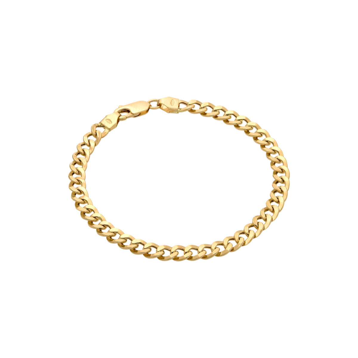 Bracciale maglia groumette in oro giallo-1