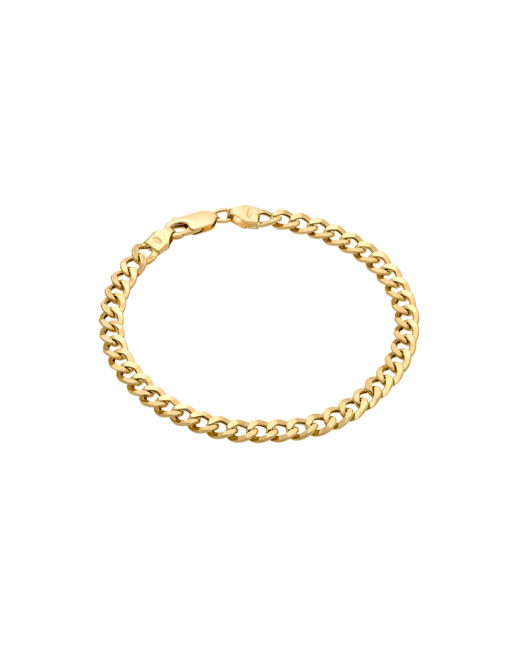 Bracciale maglia groumette in oro giallo-1