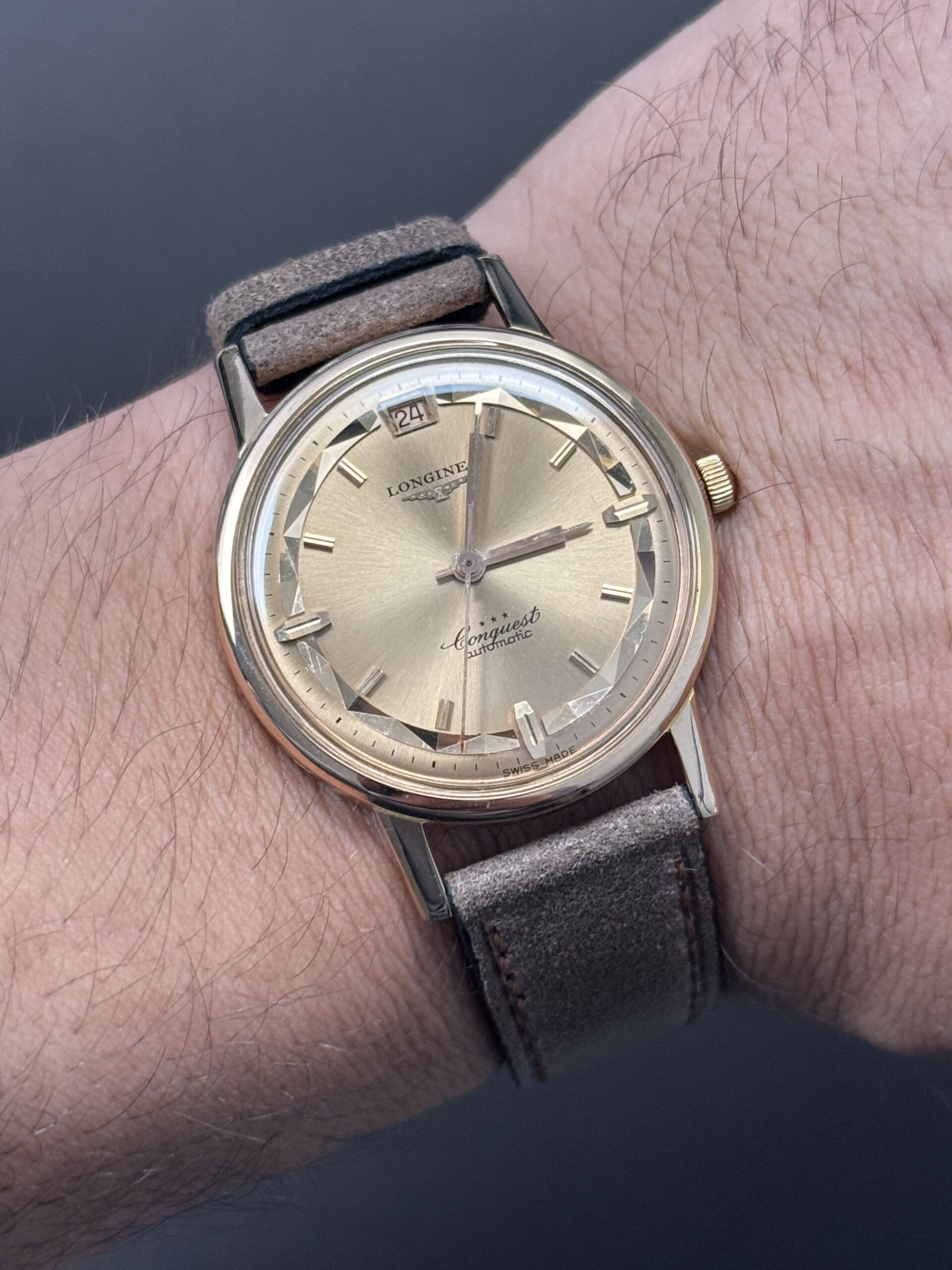 Longines conquest automatic rose gold 18kt ref 9025-9
