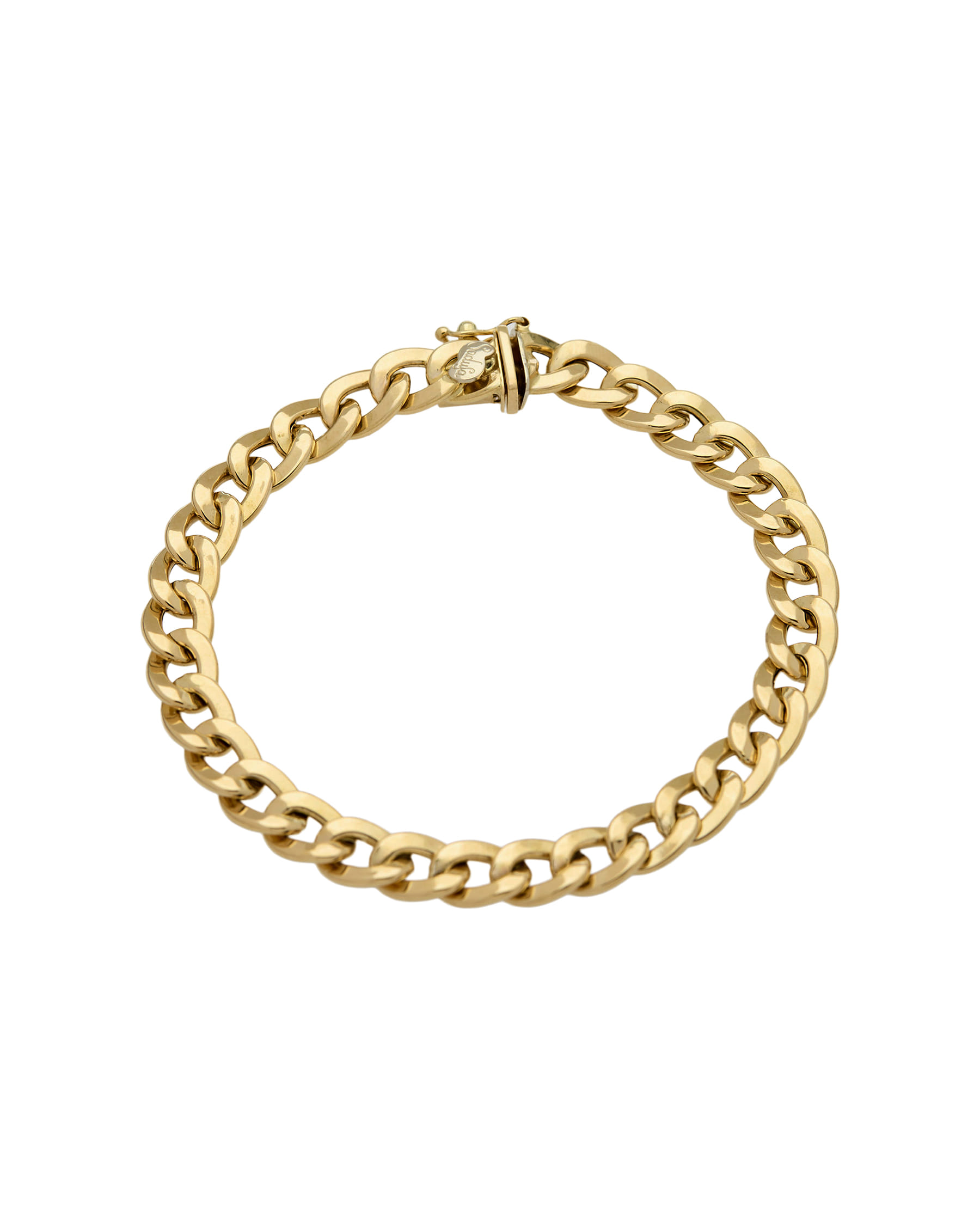 Bracciale sadusa maglia groumette in oro giallo-1