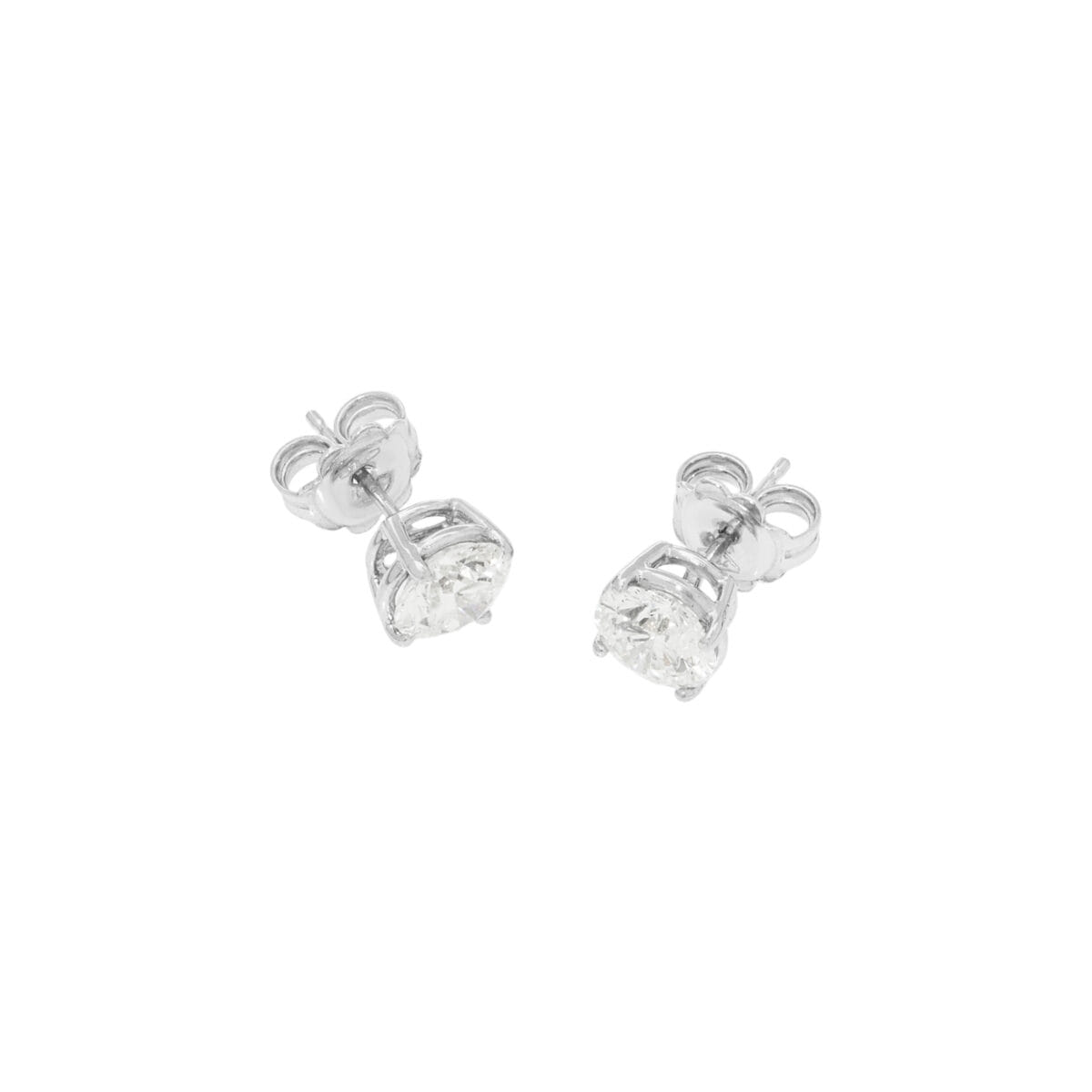 Orecchini punto luce in oro bianco con diamanti 2,02 ct-1